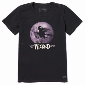 Women's Life is Wicked Good Short Sleeve Crusher Tee Simple Comfort Wear Chic Outfit