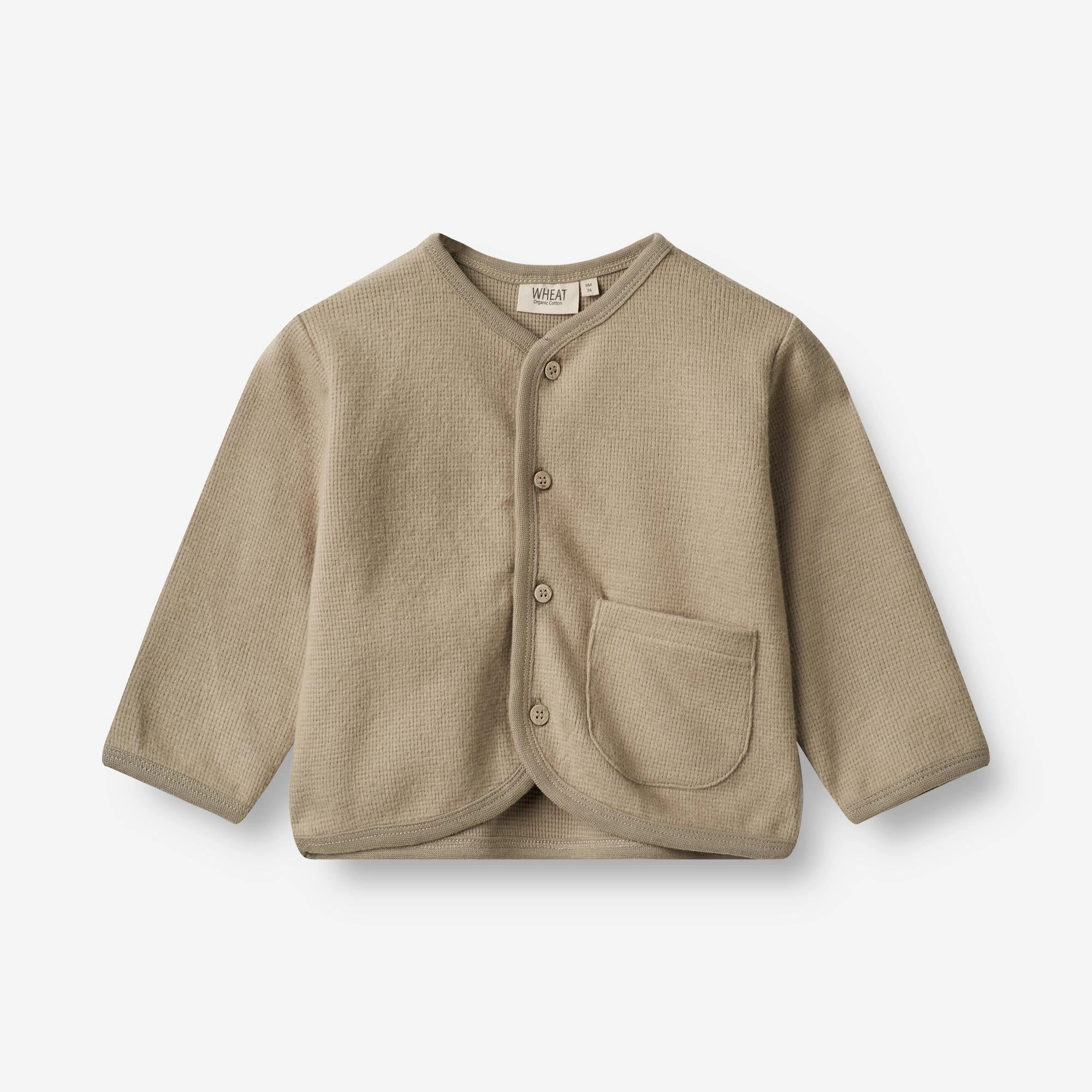 Sweat Cardigan Toto | Baby - beige stone jersey
