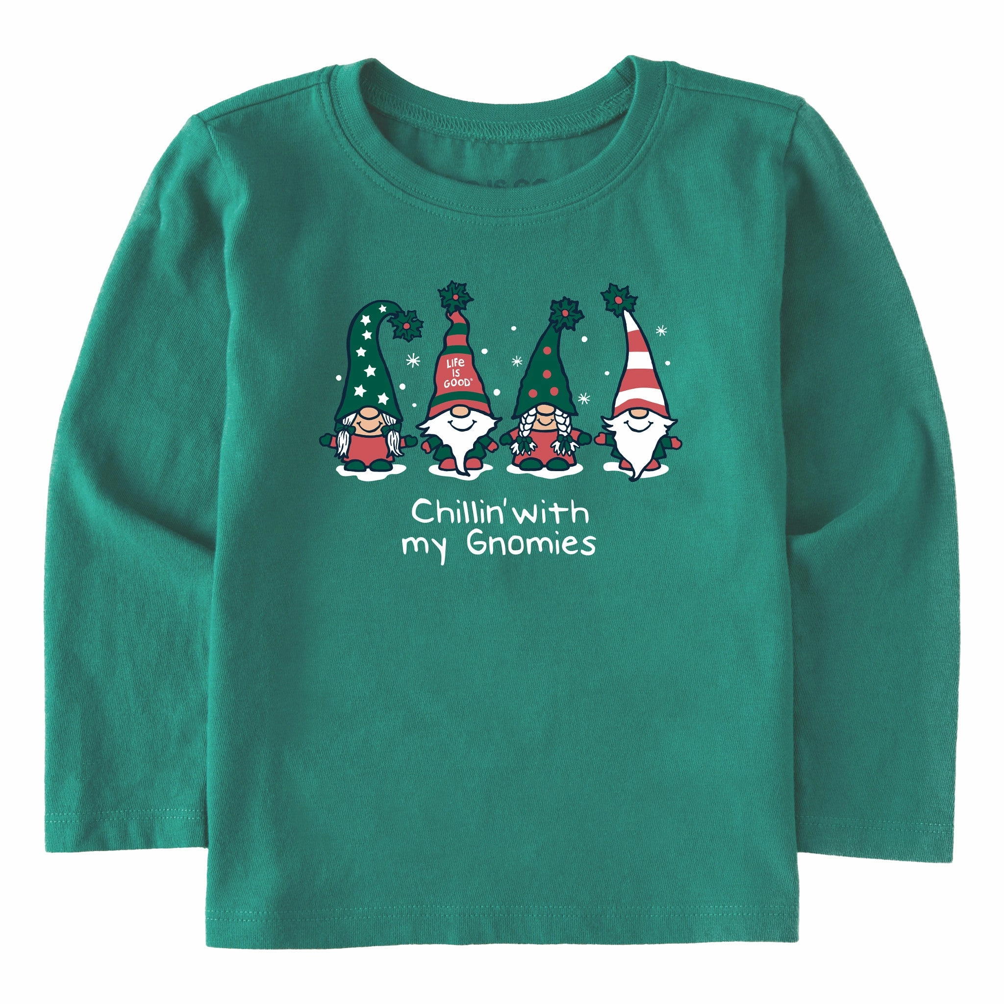 Toddler Chillin' with my Gnomies Fam Long Sleeve Crusher Tee Minimalist fashion