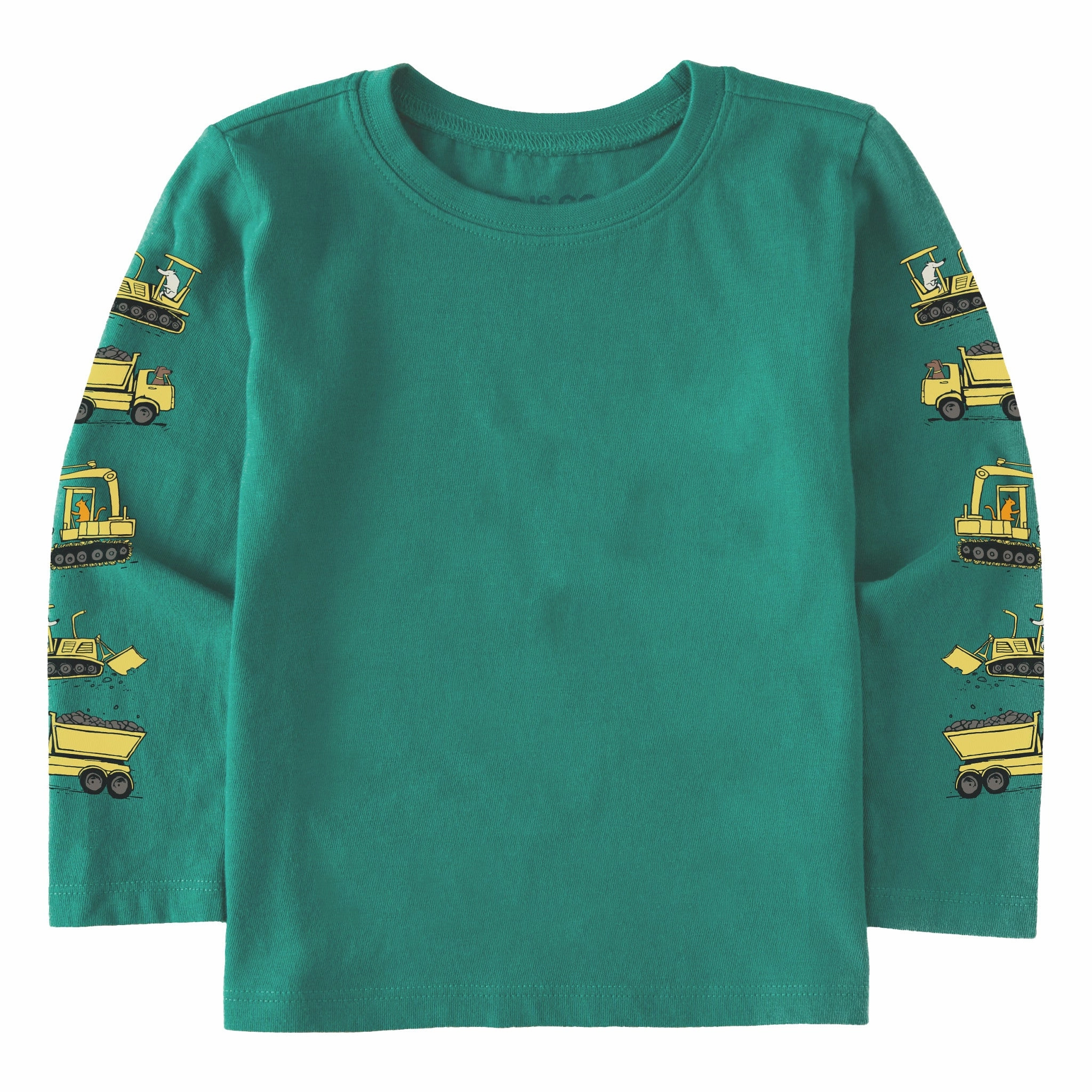 Anti microbial coating Toddler Construction Crew Pals Long Sleeve Crusher Tee