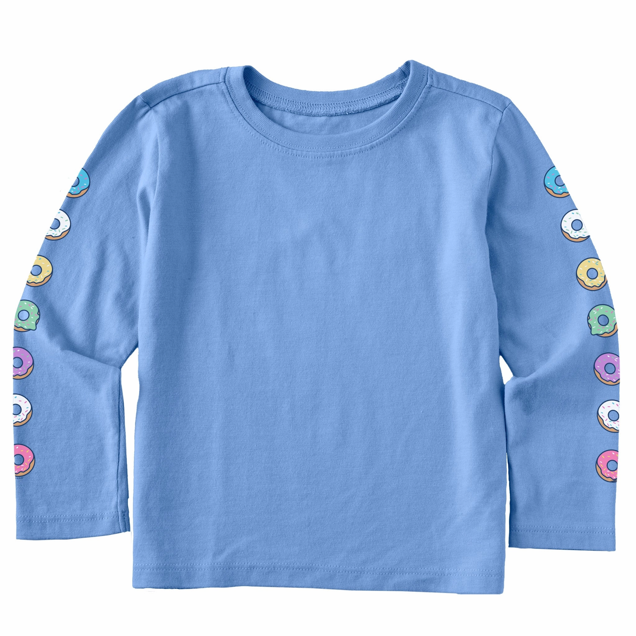 Toddler Donuts Long Sleeve Crusher Tee Soft and durable