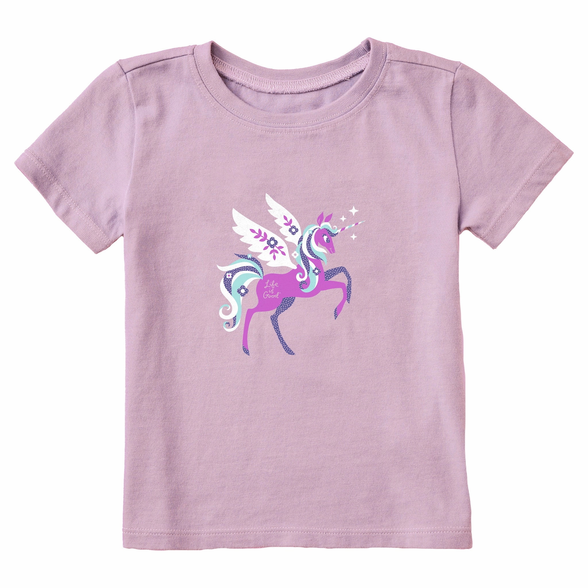 Active Design Toddler Flying Unicorn Short Sleeve Crusher Tee