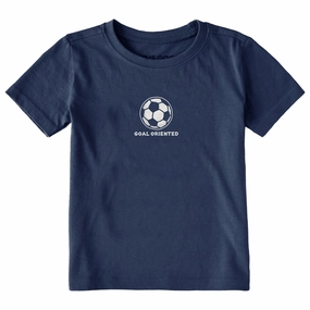 Toddler Goal Oriented Soccer Short Sleeve Crusher Tee Modern Outfit All Day Comfort