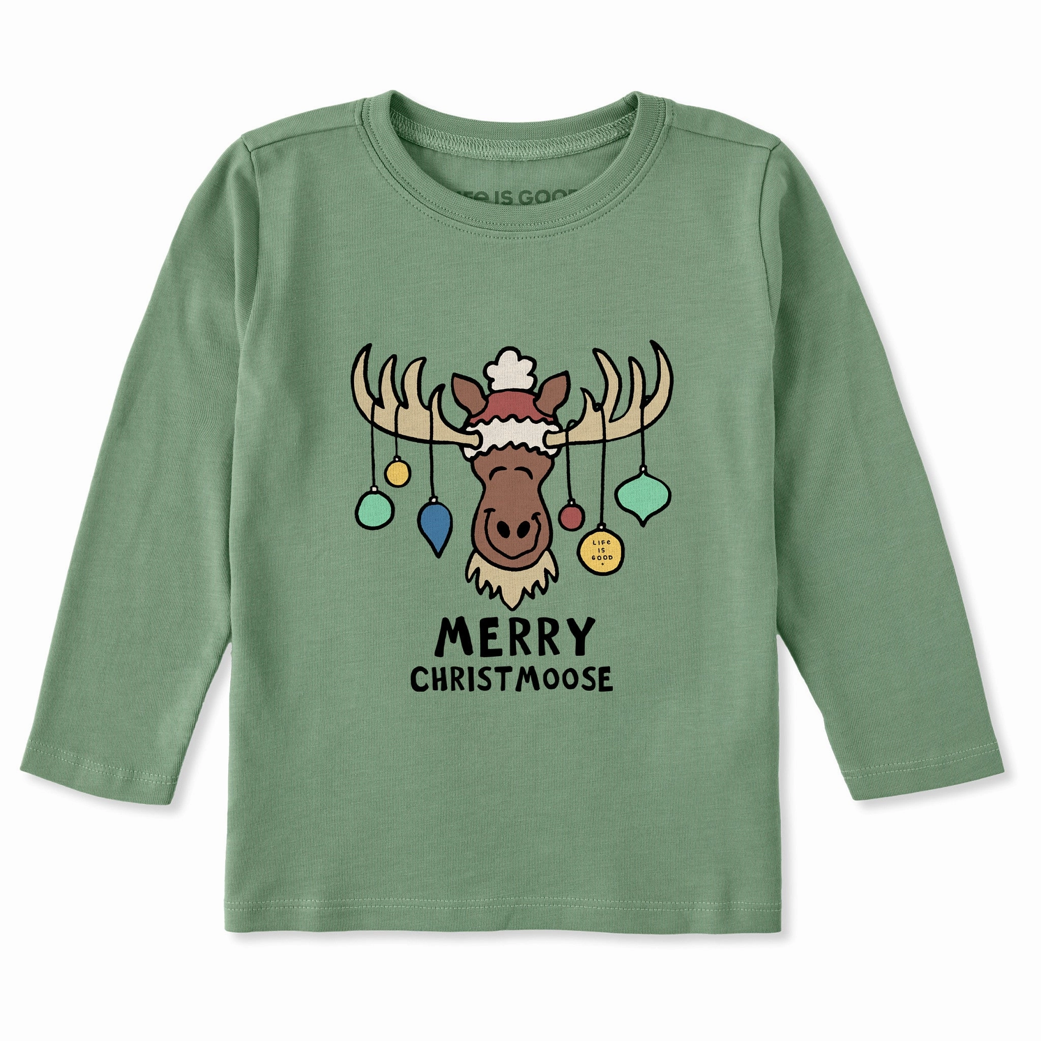 Ultra Soft Blend Summer Fashion Toddler Merry Christmoose Ornaments Vintage Long Sleeve Crusher Tee