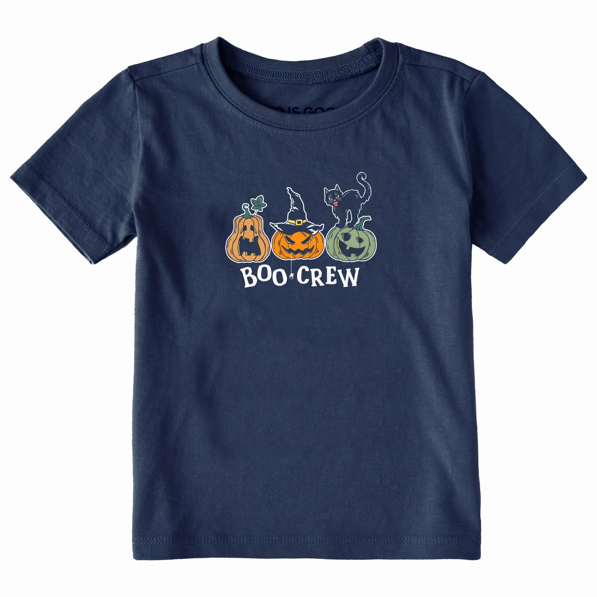 Toddler Pumpkins Boo Crew Short Sleeve Crusher Tee Breathable Yarn Composition