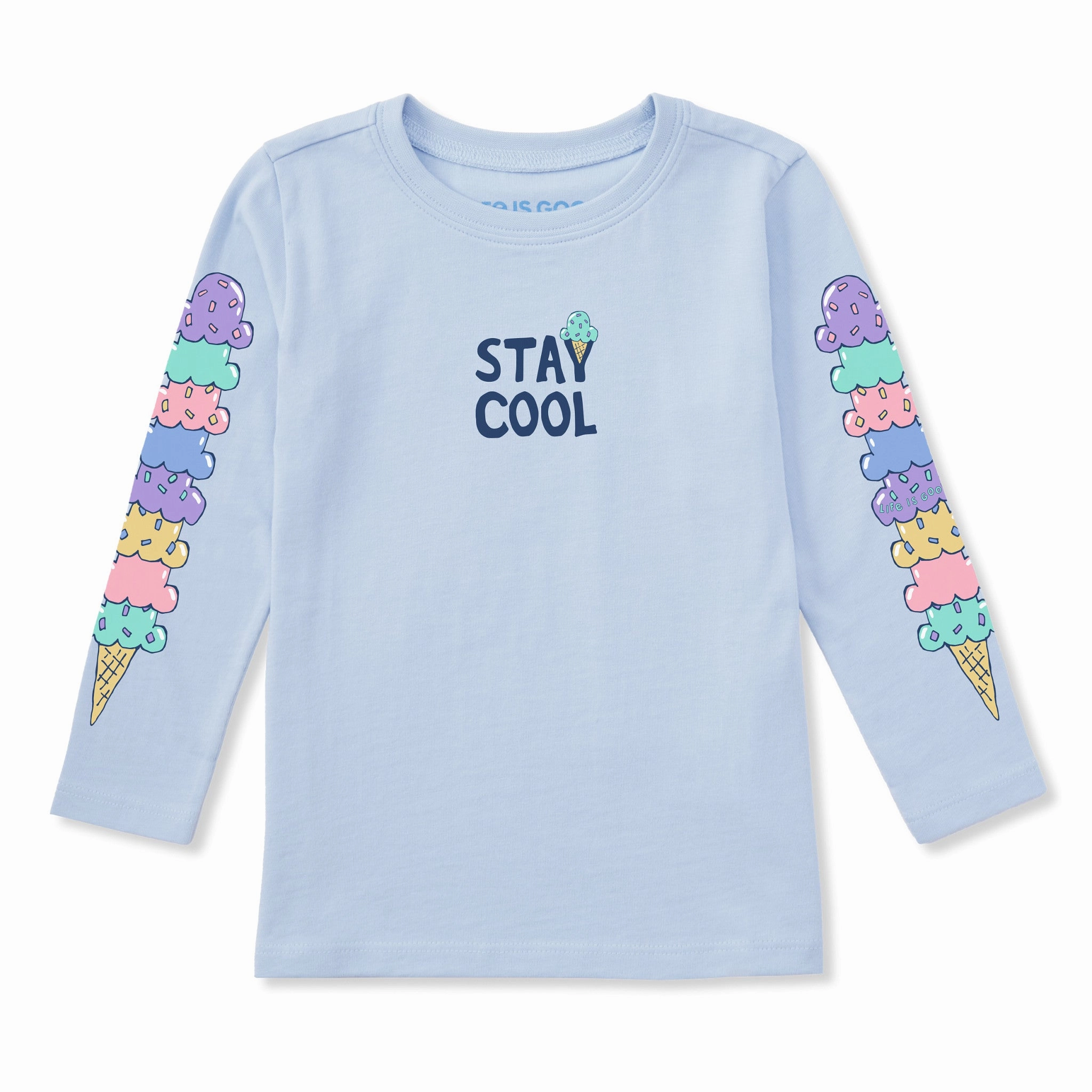 Classic timelessness LongLastingColor Toddler Stay Cool Cone Stack Long Sleeve Crusher Tee