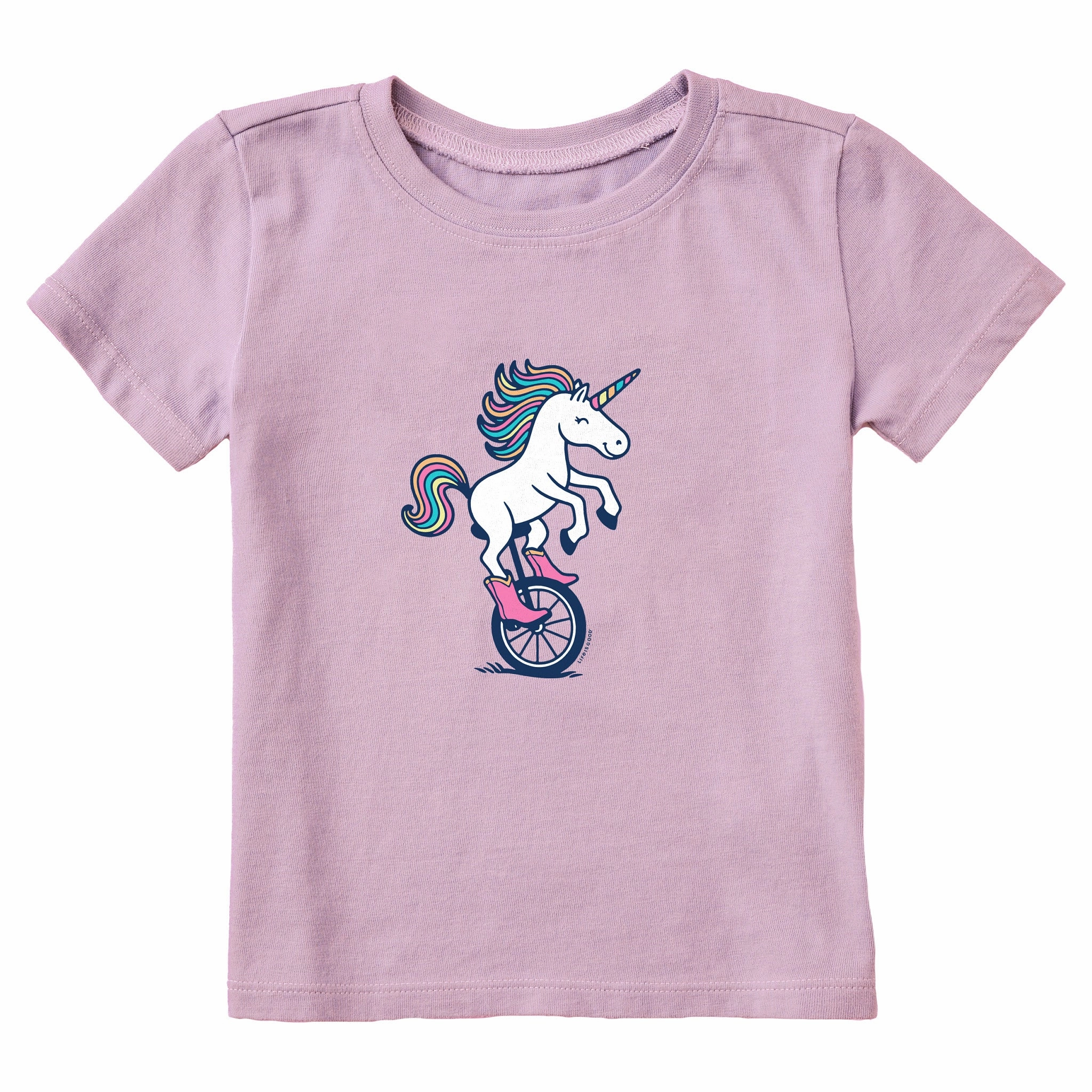 Casual Choice Wear Toddler Unicycle Unicorn Short Sleeve Crusher Tee
