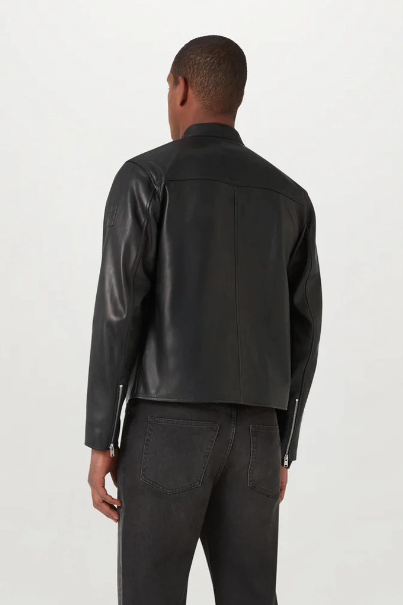 Track Racer Jacket Hidden Zipper Closure