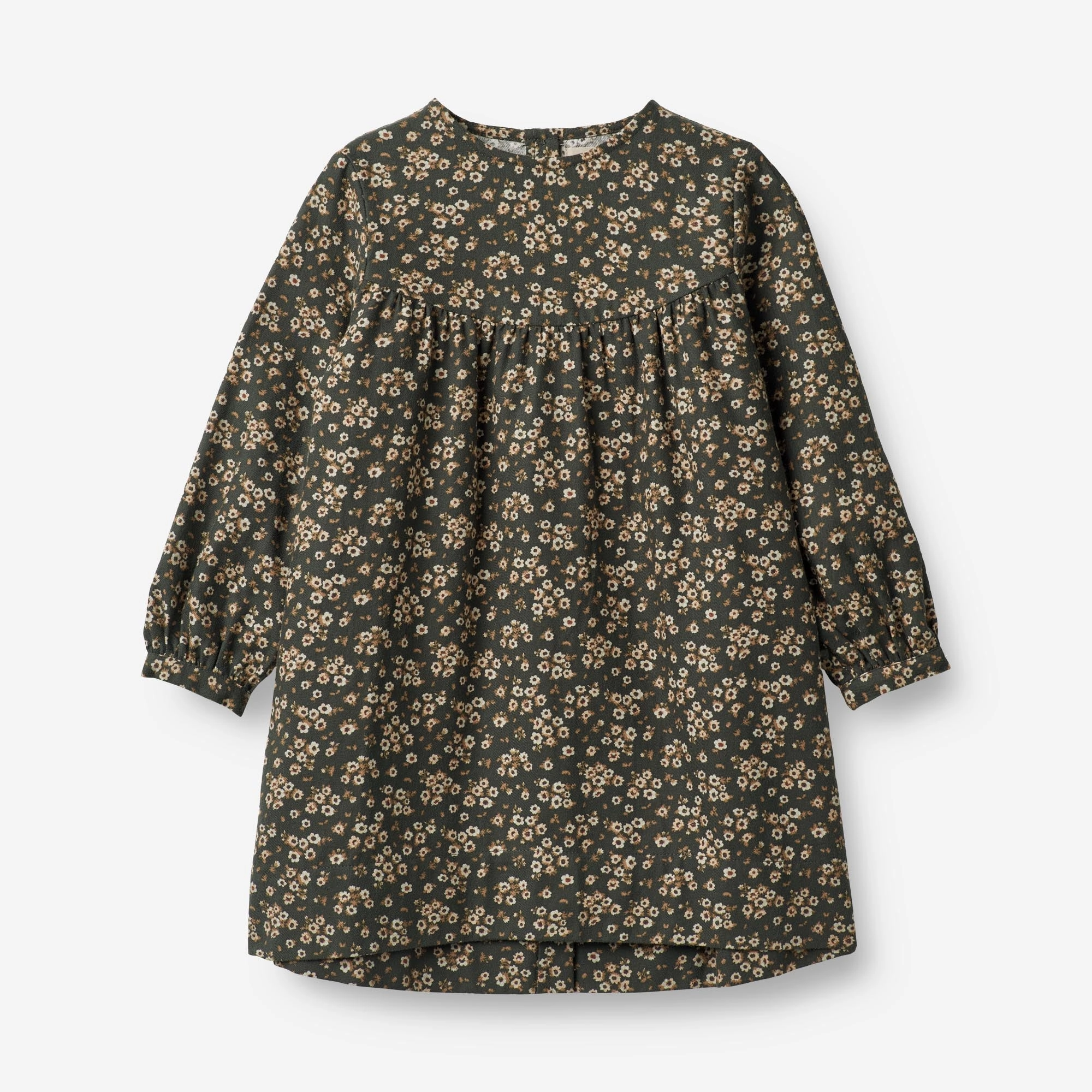 Dress Fenja - black coal flowers Sleek Comfort