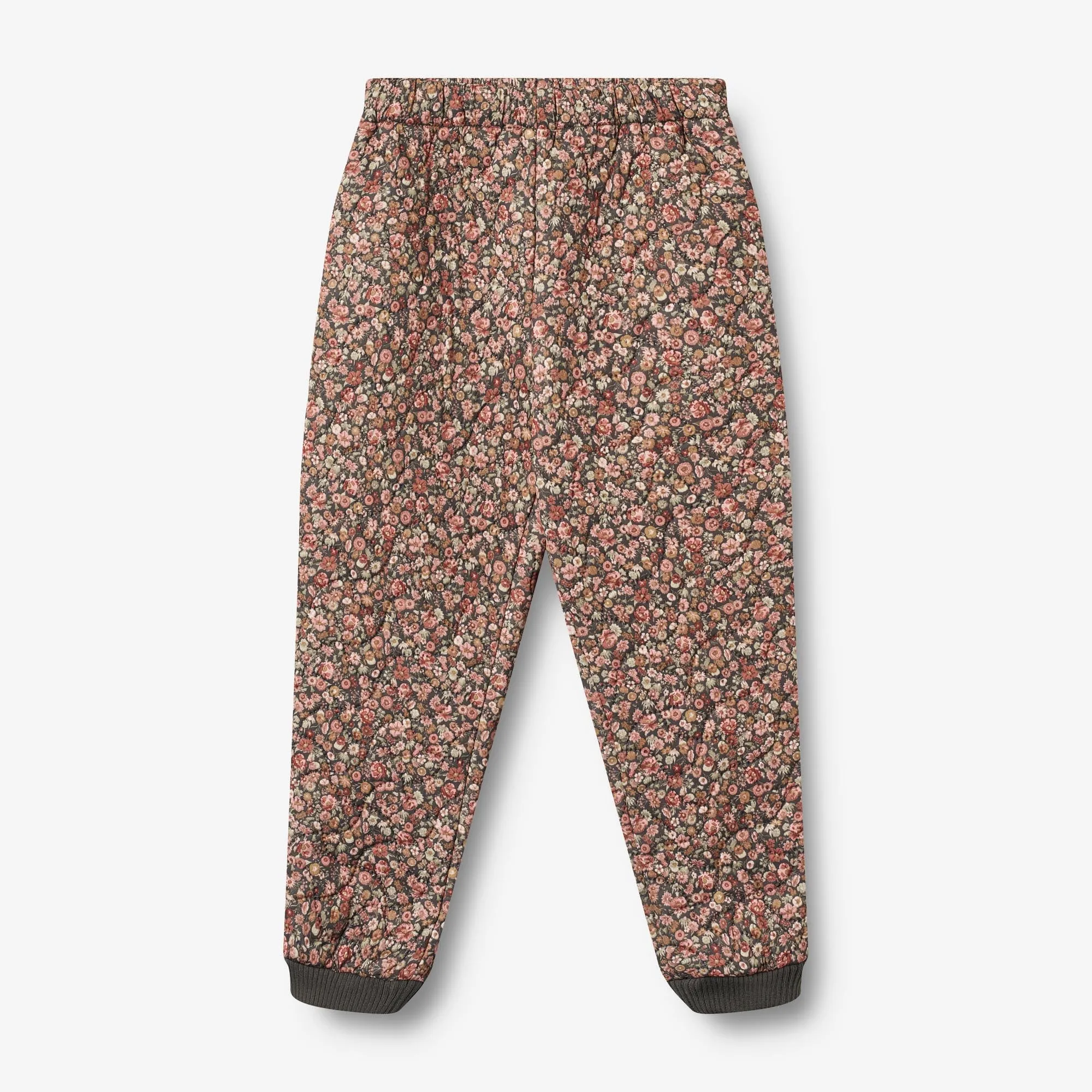 Thermo Pants Alex - raven wild flowers Wrinkle resistant fabric