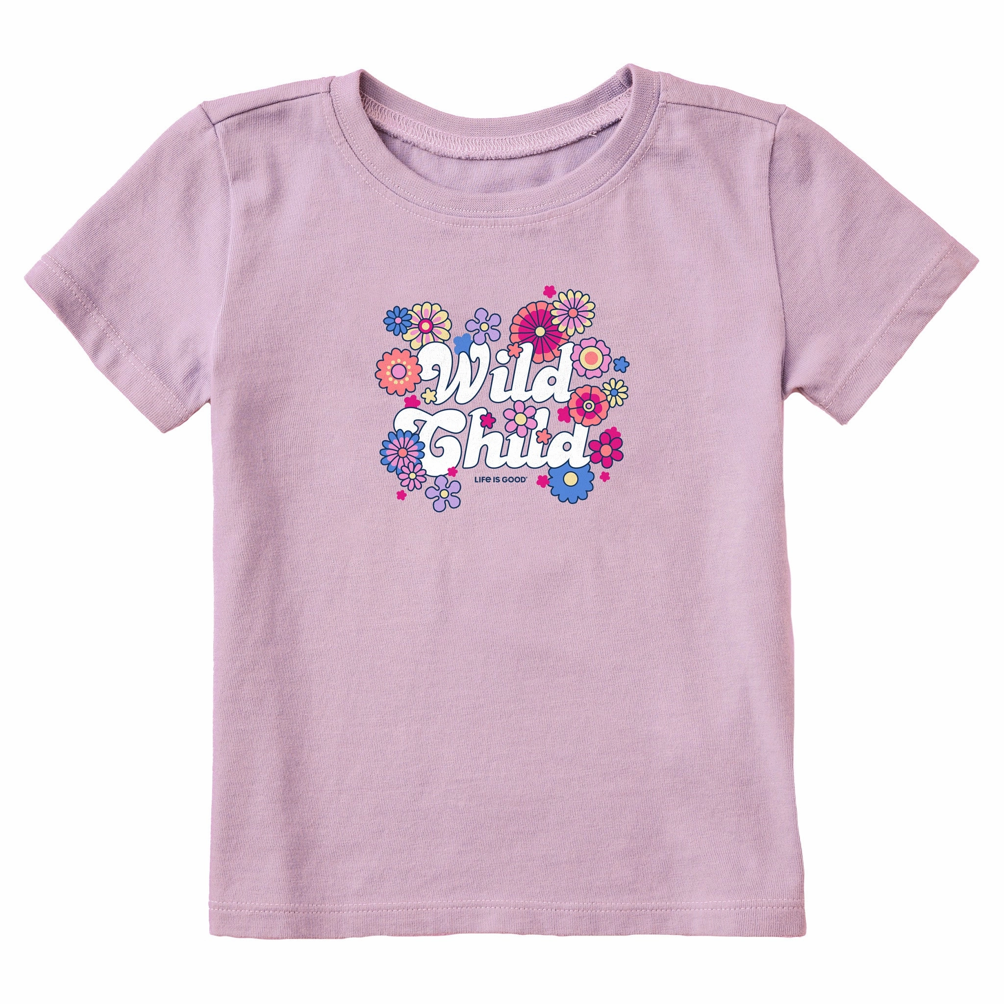 Toddler Hippy Wild Child Short Sleeve Crusher Tee Slim Waistband