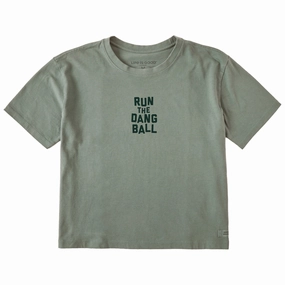 Women's Run the Dang Ball Short Sleeve Crusher Boxy Tee Chic Cut