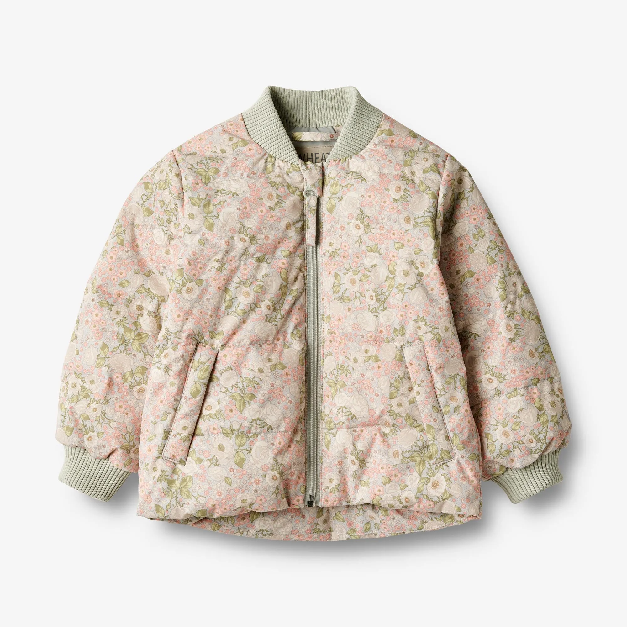 Soft Texture Summer Puffer Jacket Malo - sea salt roses