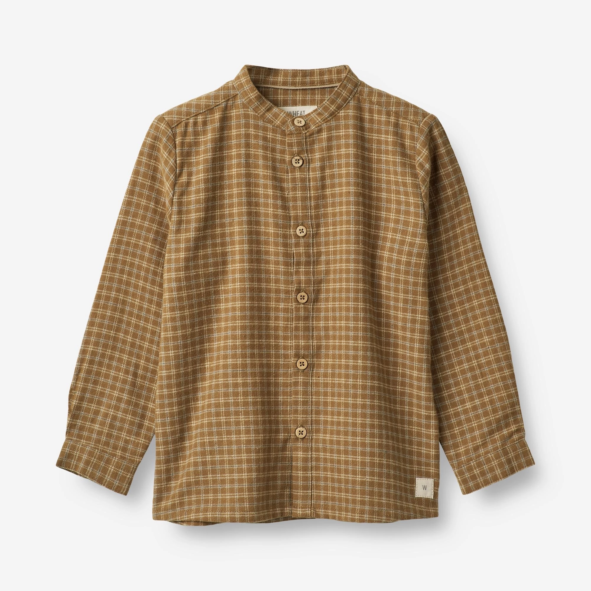 Non Iron Material Shirt Willum - green bark check