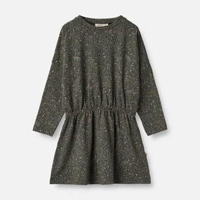 Cozy and Comfortable Modern Comfort Jersey Dress Selena - black coal small flowers