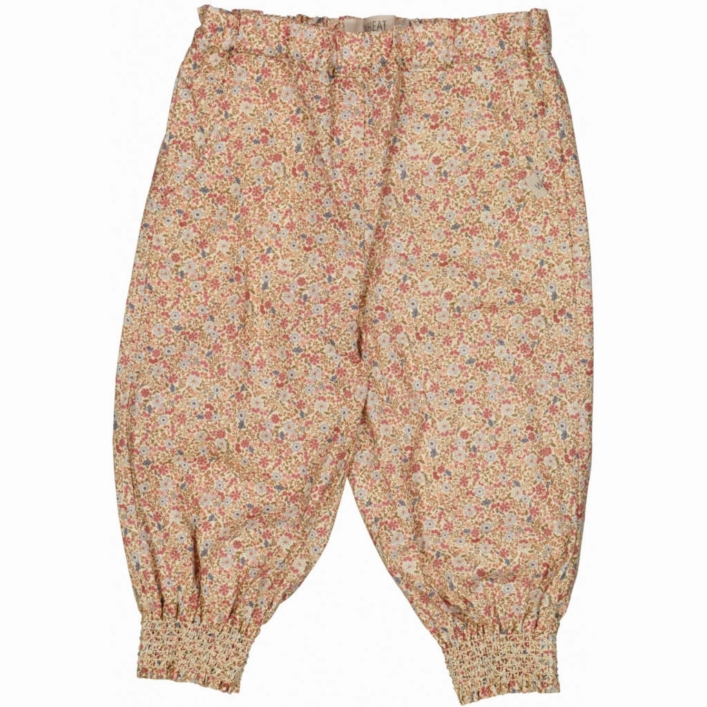 Soft Touch Functional Design Trousers Sara - porcelain flowers