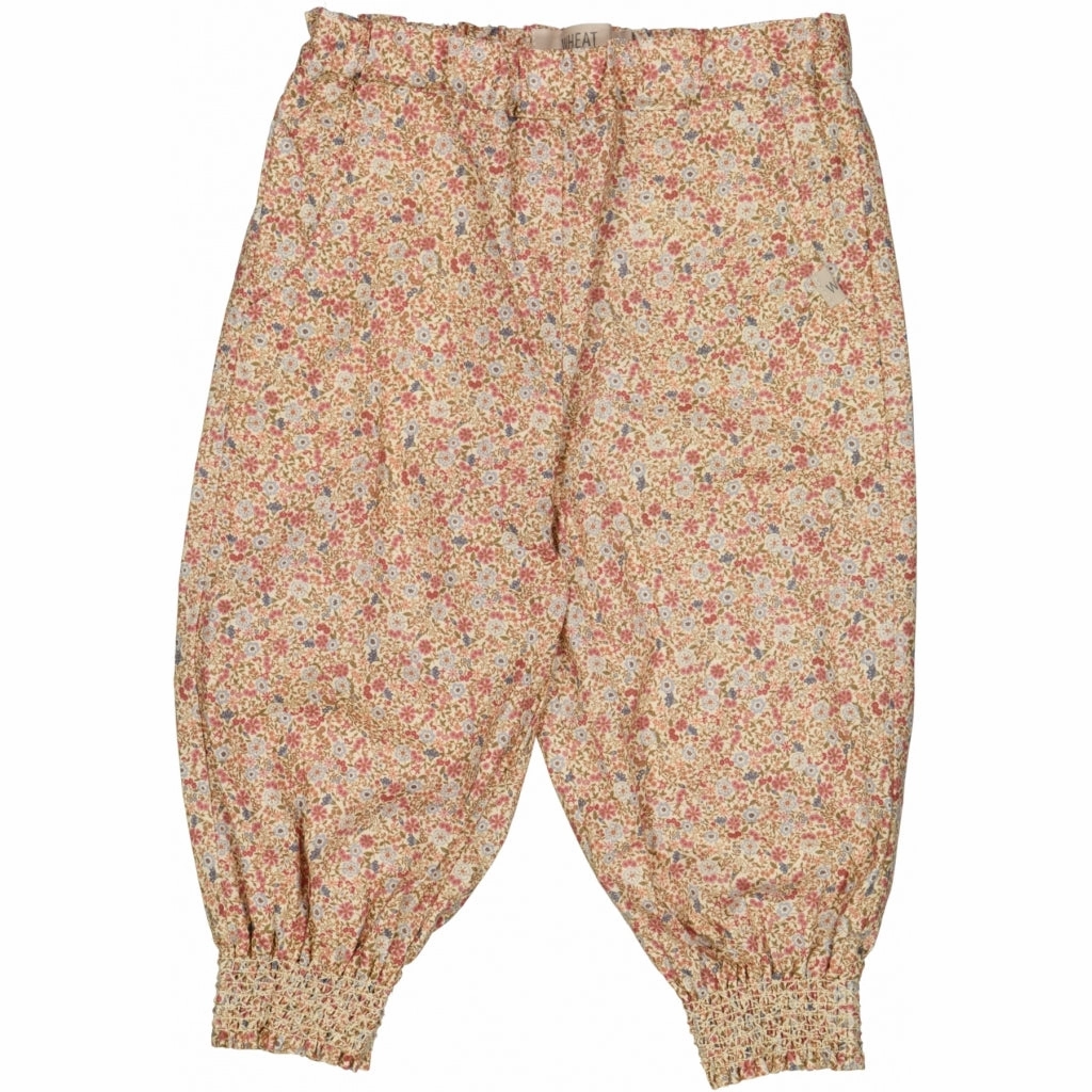 Casual Comfort Look Hypoallergenic fabric Trousers Sara - porcelain flowers