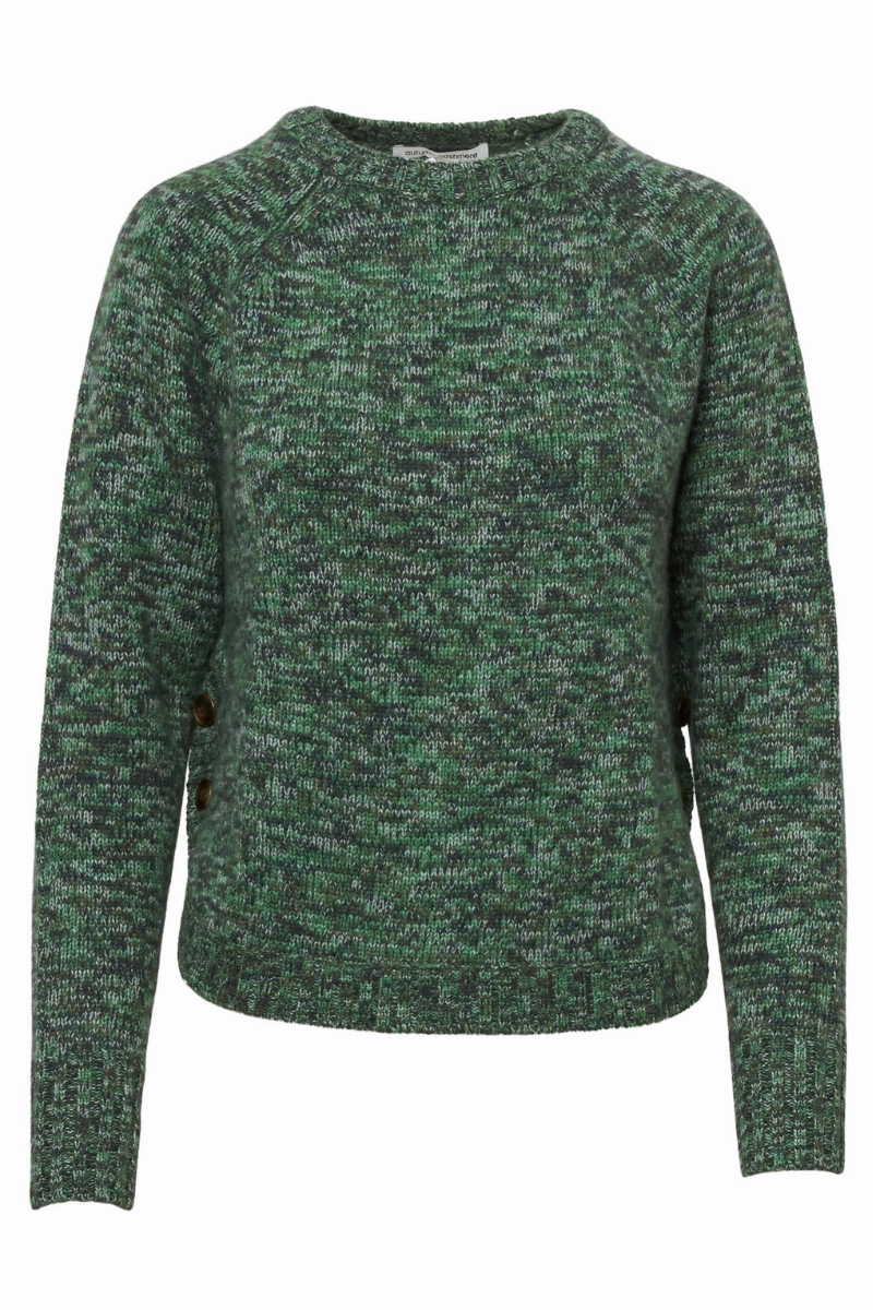 Tweed Buttoned Shirttail Crew Comfortable Design