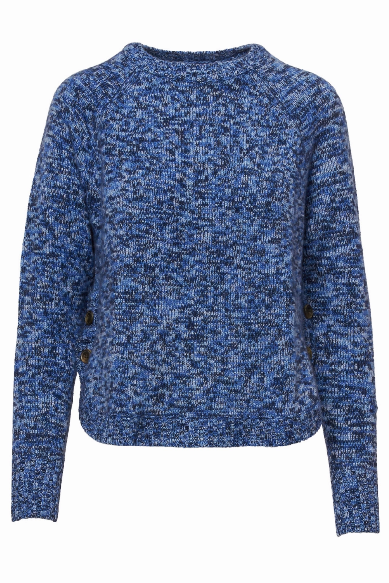 Tweed Buttoned Shirttail Crew Snuggly Fit