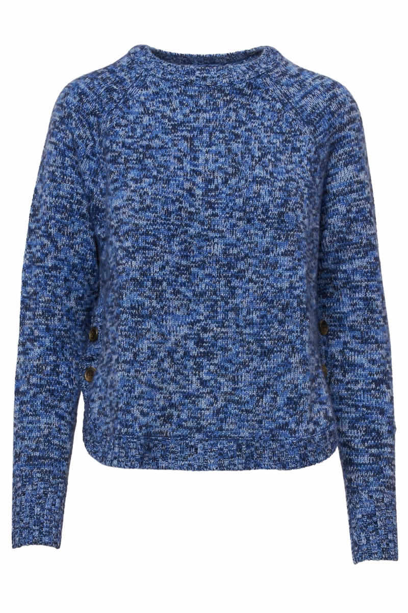 All-Weather Comfort Tweed Buttoned Shirttail Crew