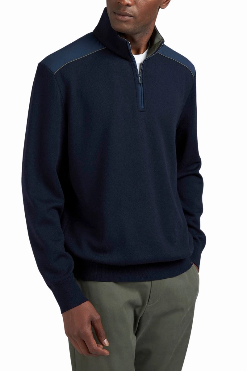 Heathered Effect Typhoon Half Zip Sweater