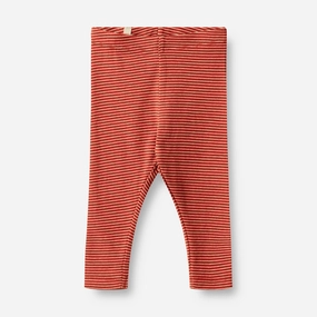 Rib Leggings Maddy | Baby - paprika stripe subtle style Travel Enthusiast Outdoor Running