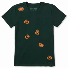 Casual Chic Look Women's Scattered Jacks Short Sleeve Crusher Tee