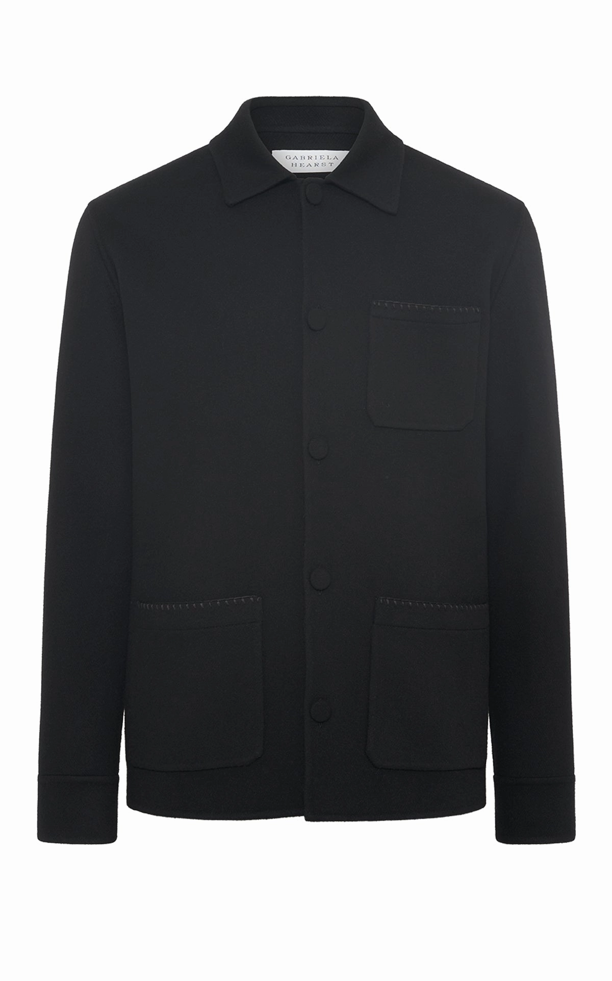 Ulu Chore Jacket in Black Double-Face Recycled Cashmere Socks