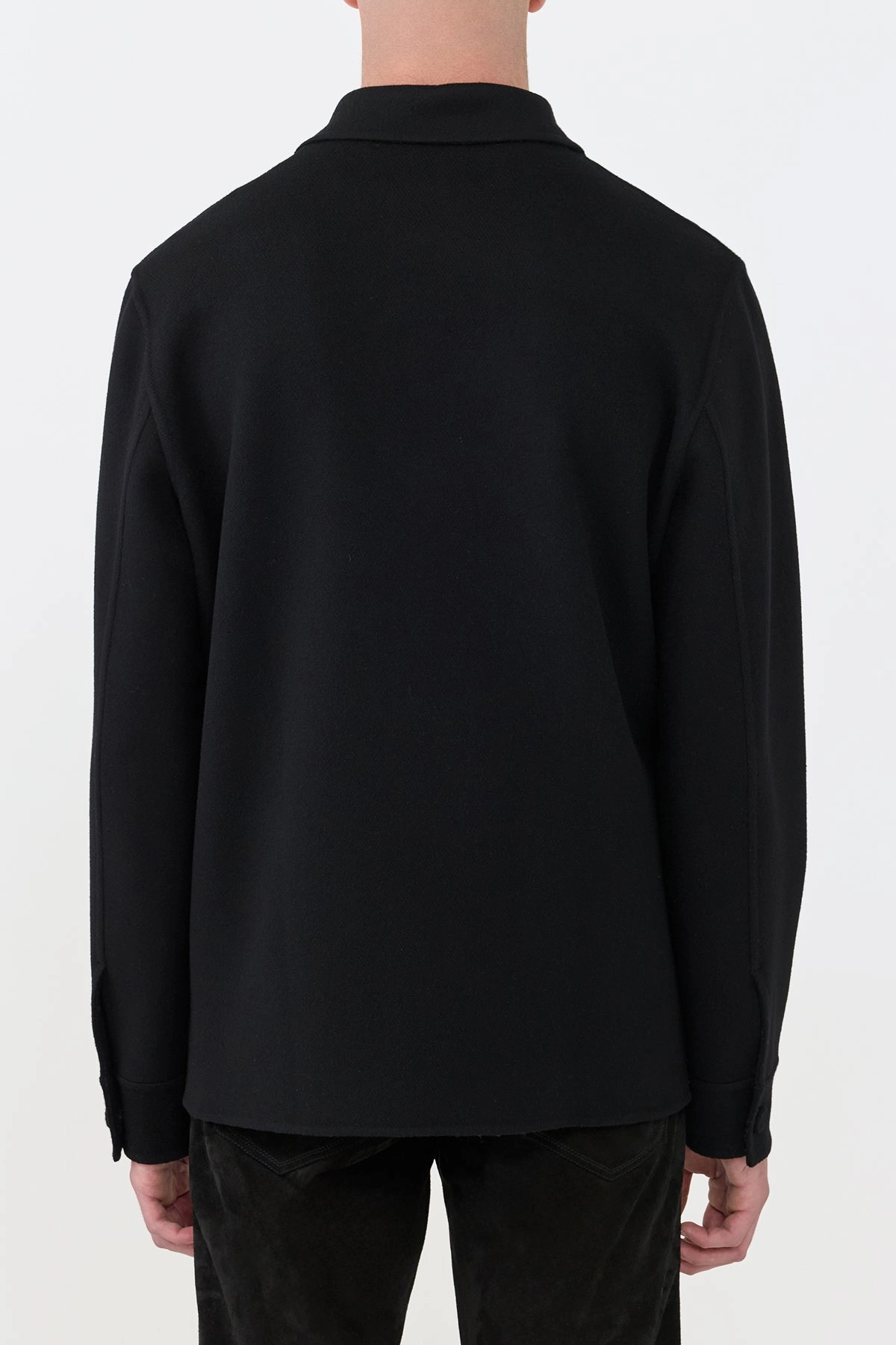 Moment Ulu Chore Jacket in Black Double-Face Recycled Cashmere