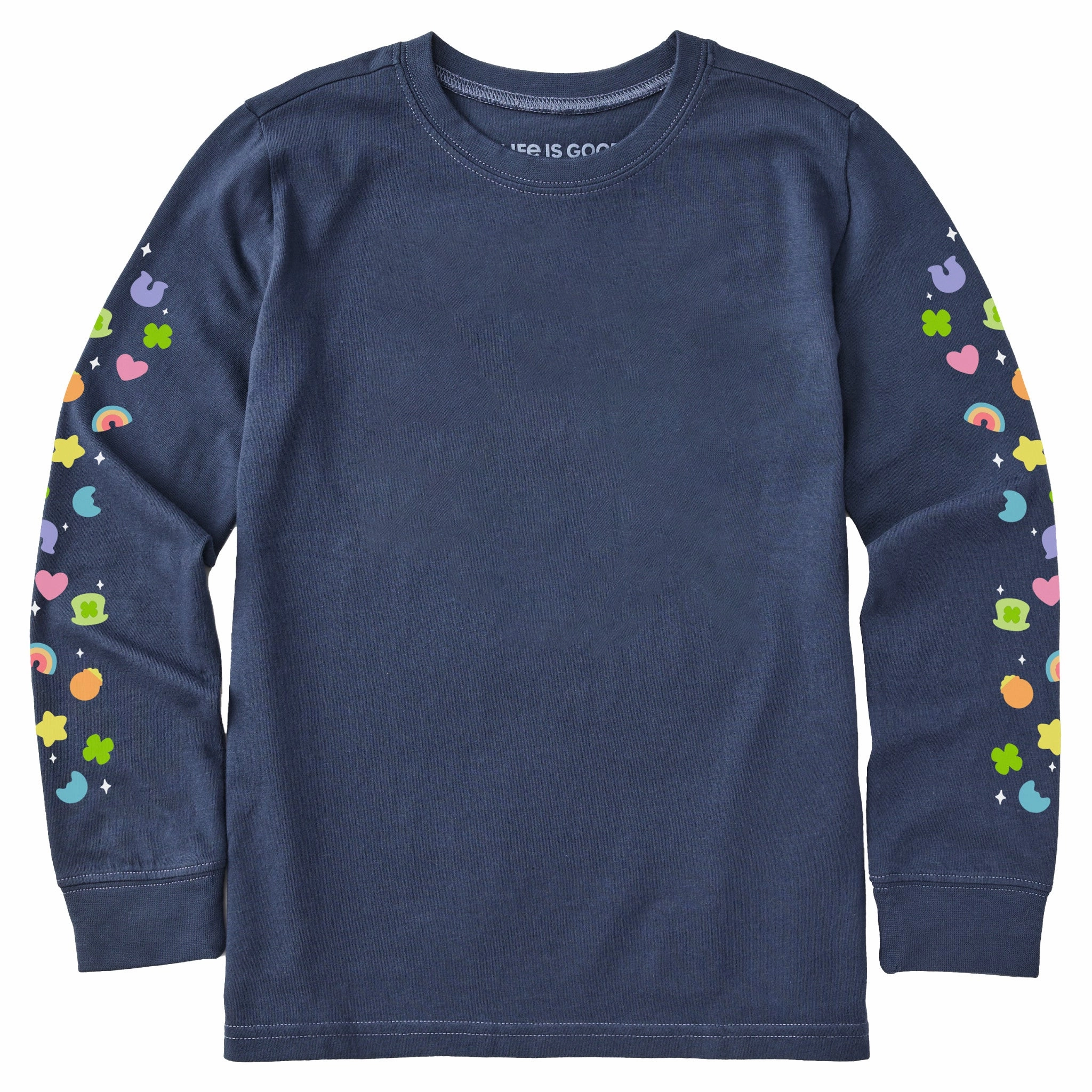 Weekend Comfort MinimalistStitching Kids Charmed Icons Long Sleeve Crusher Tee