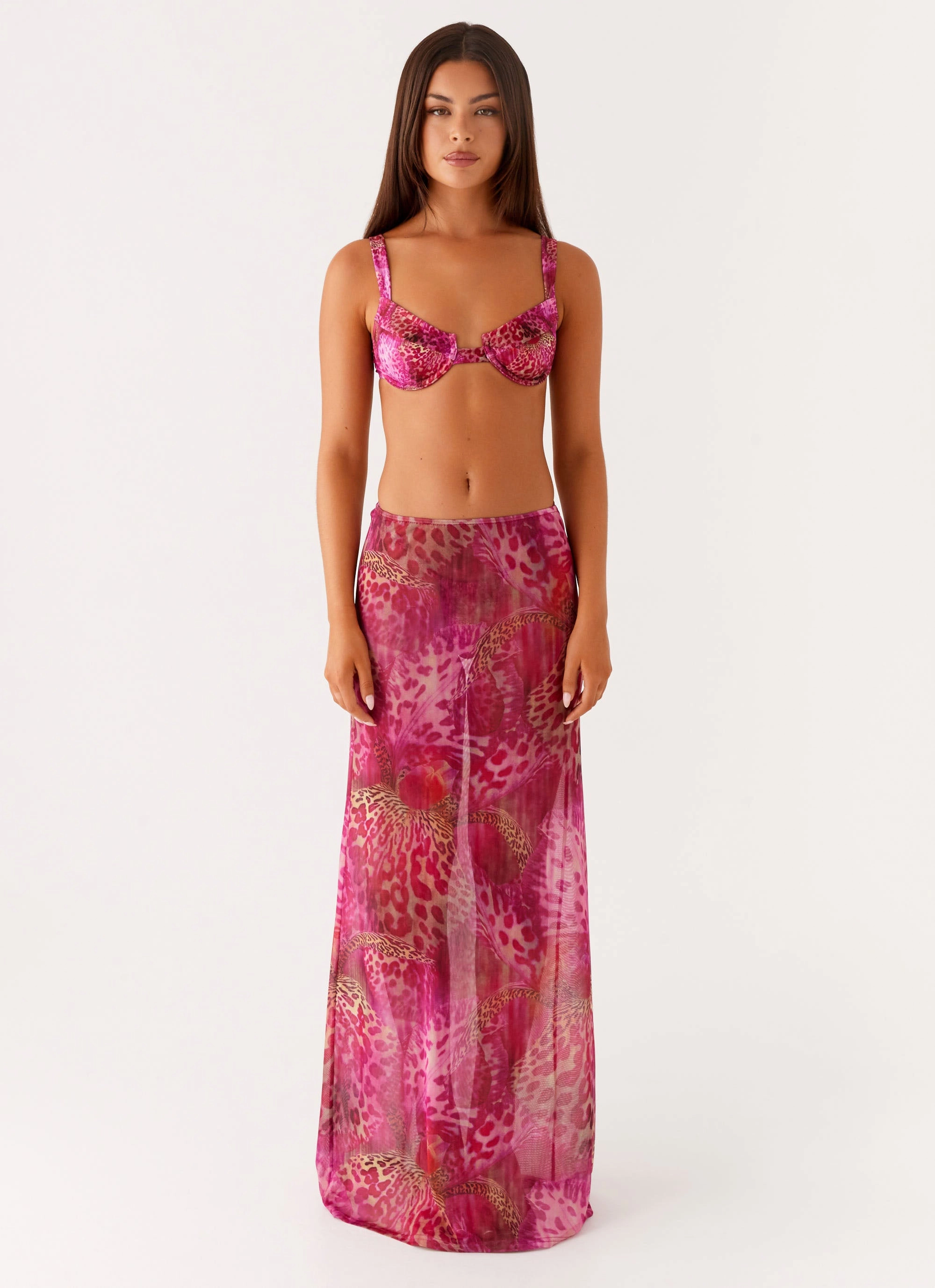 Camellia Maxi Skirt - Lavender Lagoon Smooth Cut Daily Wear