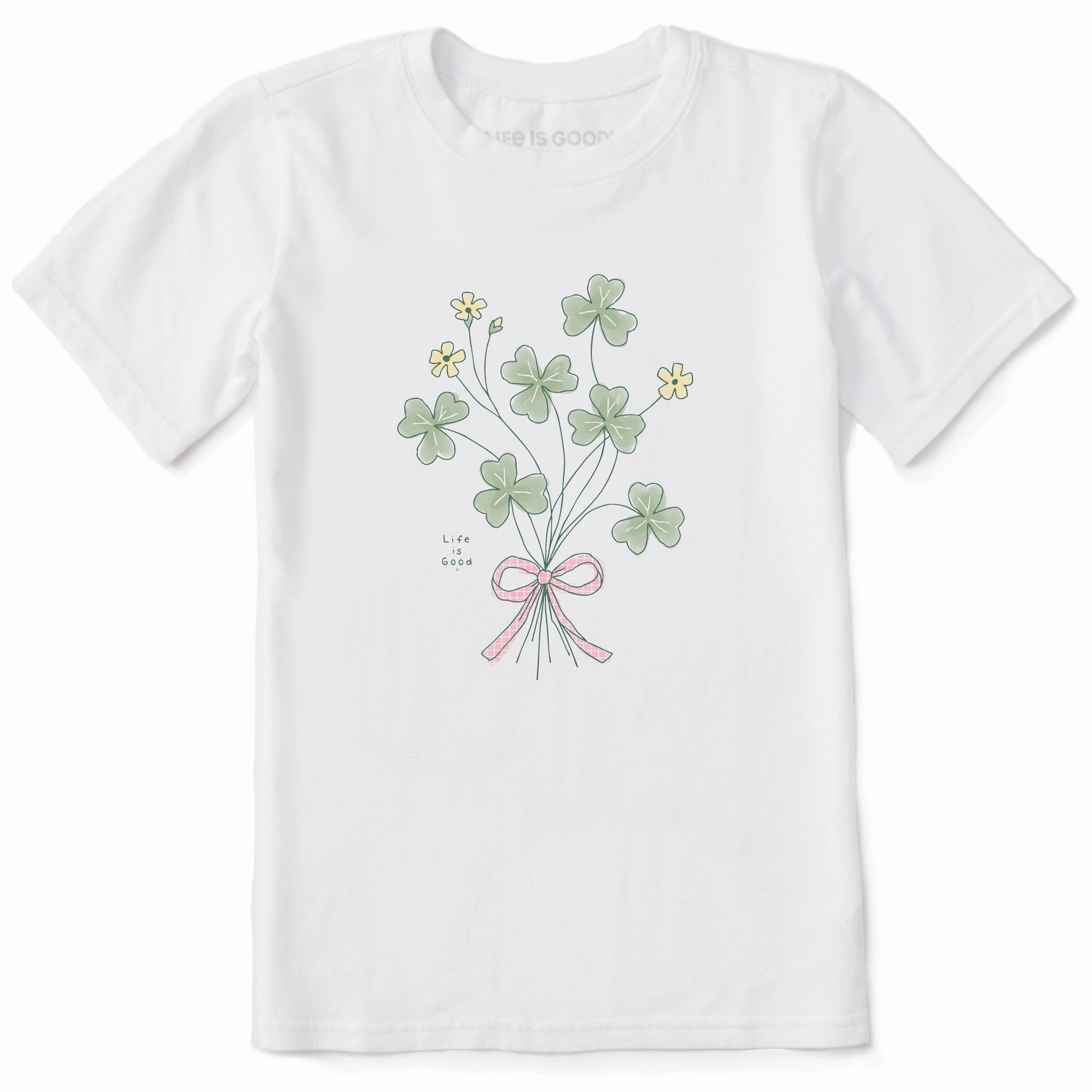 Denim combination Kids Wildflower Shamrocks Short Sleeve Crusher Tee
