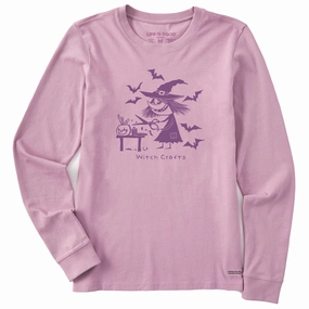 Women's Witch Crafts Long Sleeve Crusher Tee Timeless casual wear Breathable Fit Design