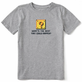 Relaxed Torso Fit Formal Occasion Kids What's the Best Mystery Short Sleeve Crusher Tee