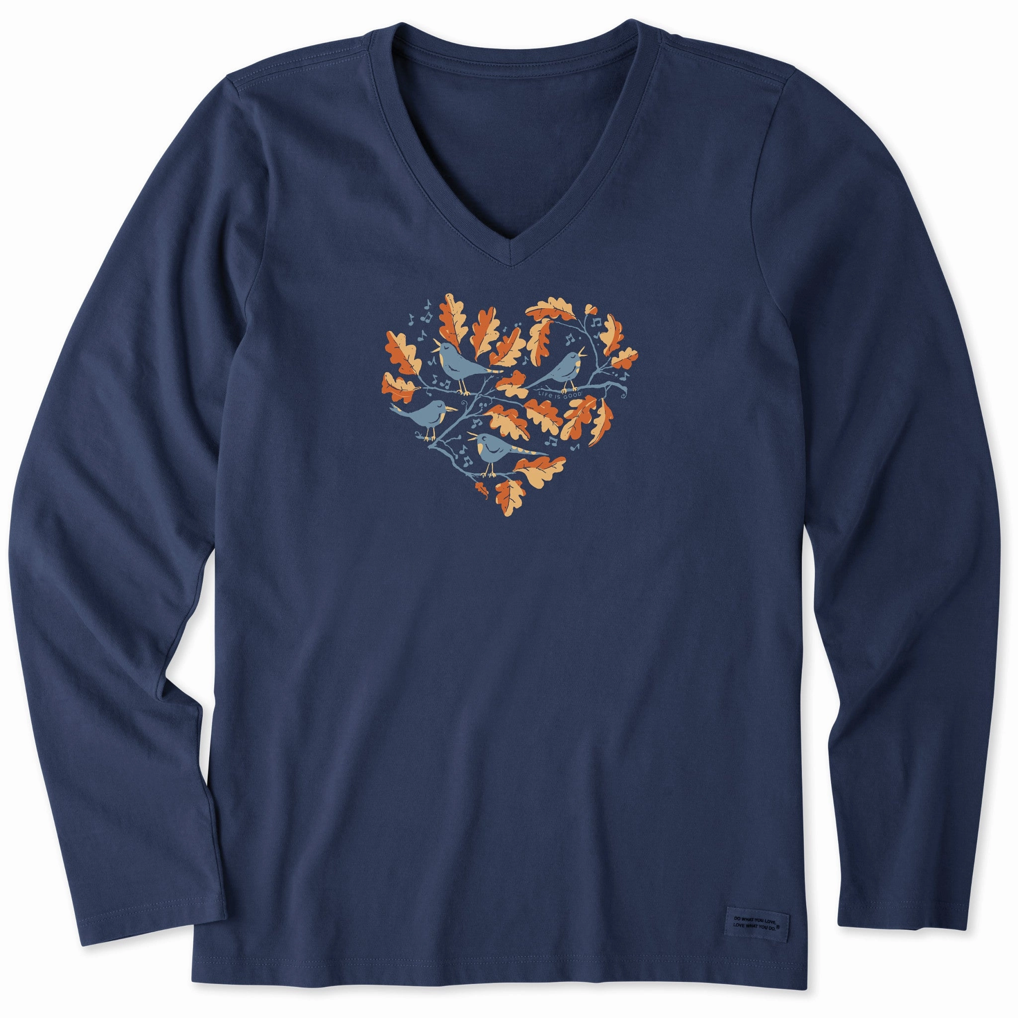 Women's Three Fall Birds Long Sleeve Crusher Vee Active Layer