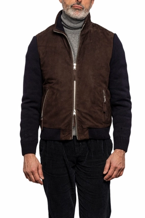 Francis Knit Leather Jacket Compliment