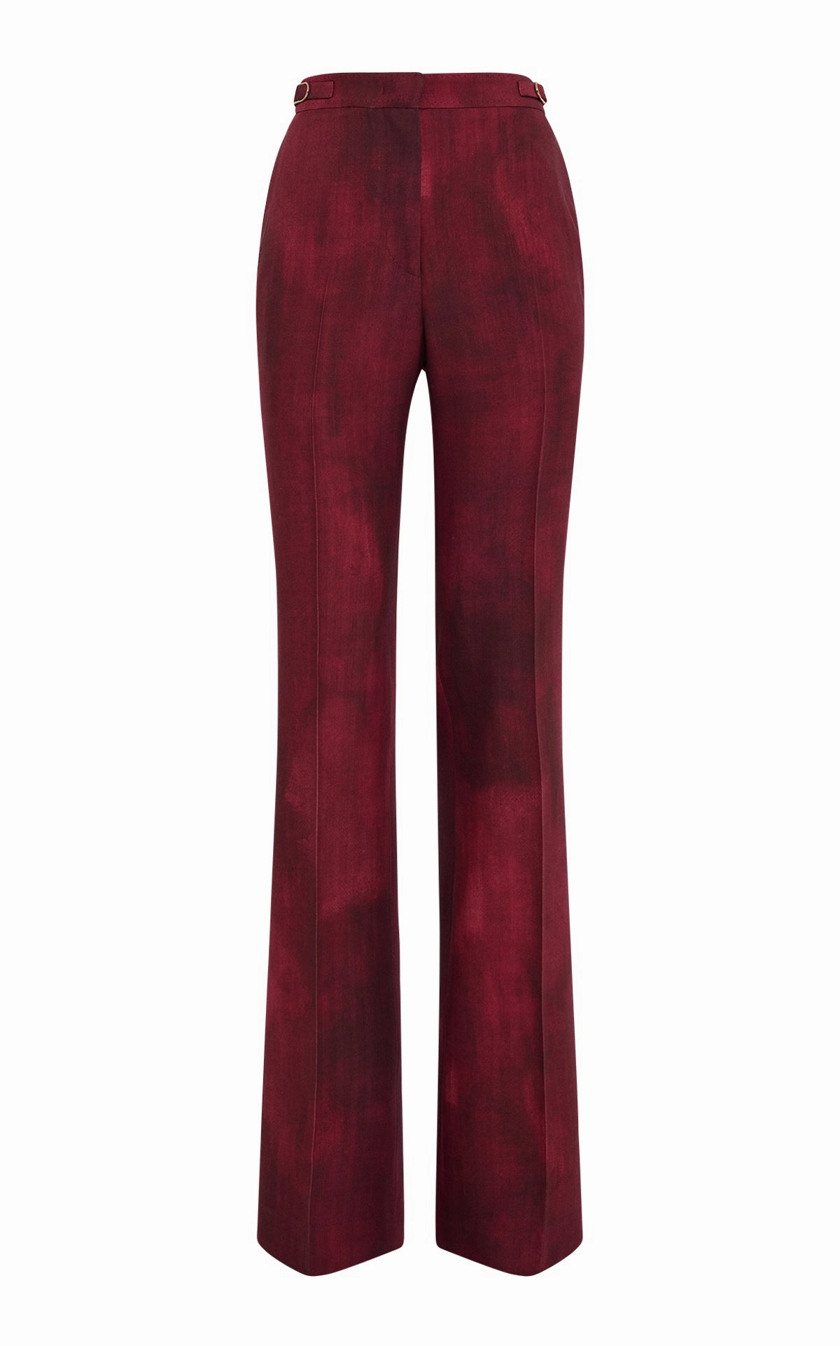 Vesta Flare Pant in Bordeaux Virgin Wool Contemporary Design Stylish Design