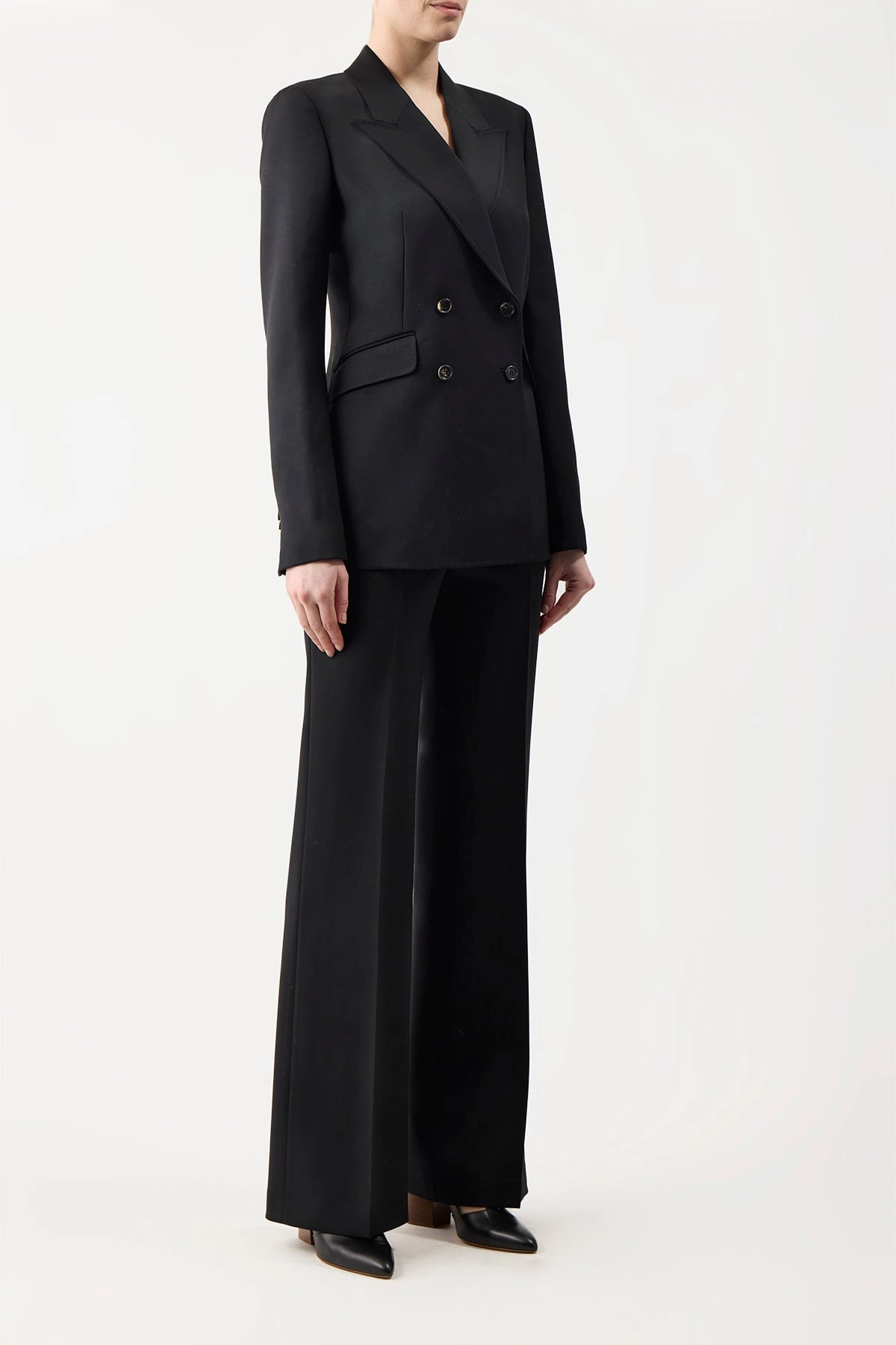 Vesta Pant in Black Sportswear Wool Luxurious design