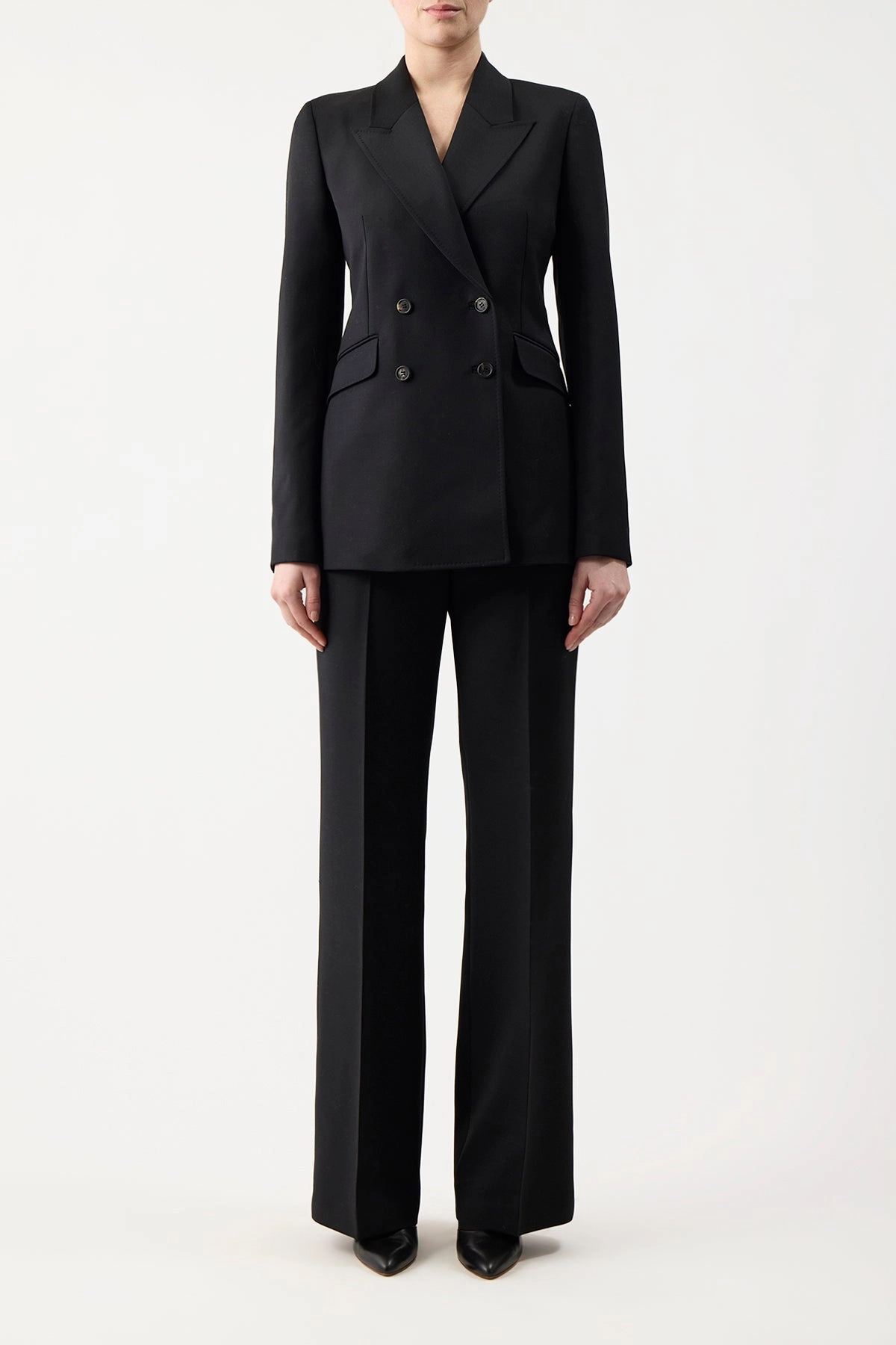 Vesta Pant in Black Sportswear Wool Clean Lines Smart Layering