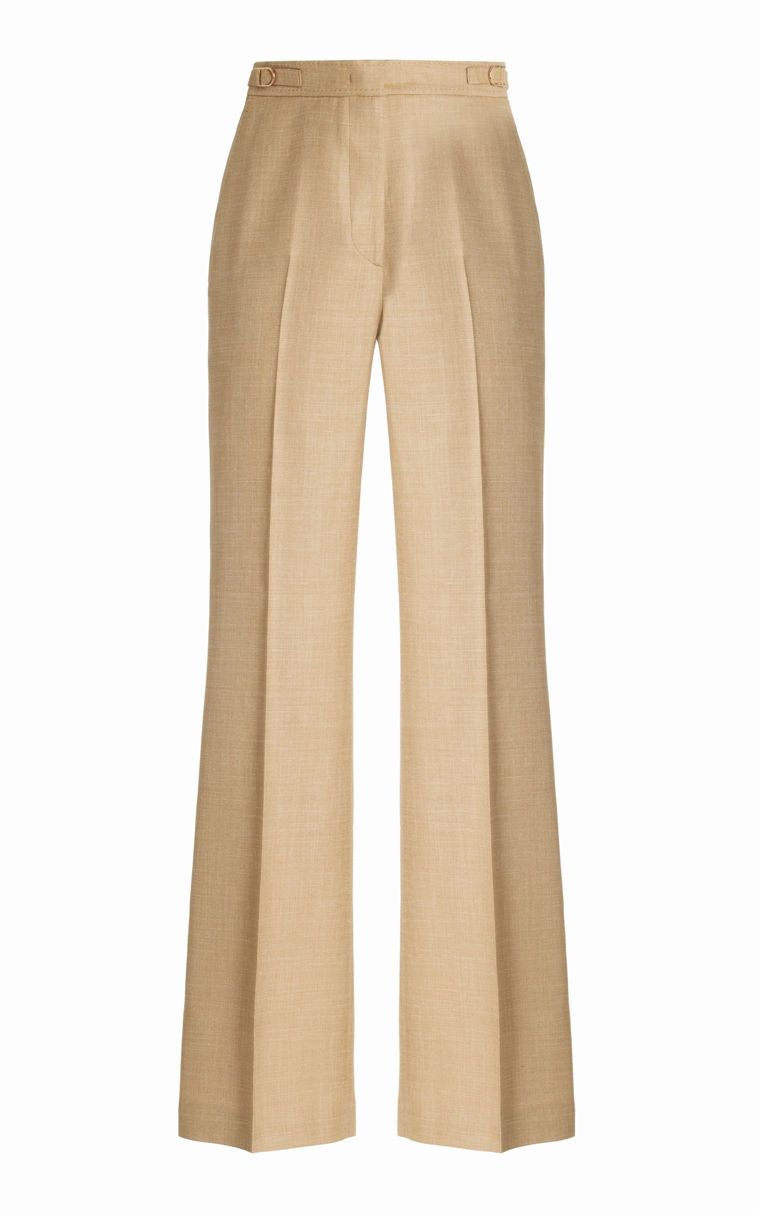 Vesta Pant in Hay Virgin Wool and Silk Linen Modern Office Look Sophisticated Wear
