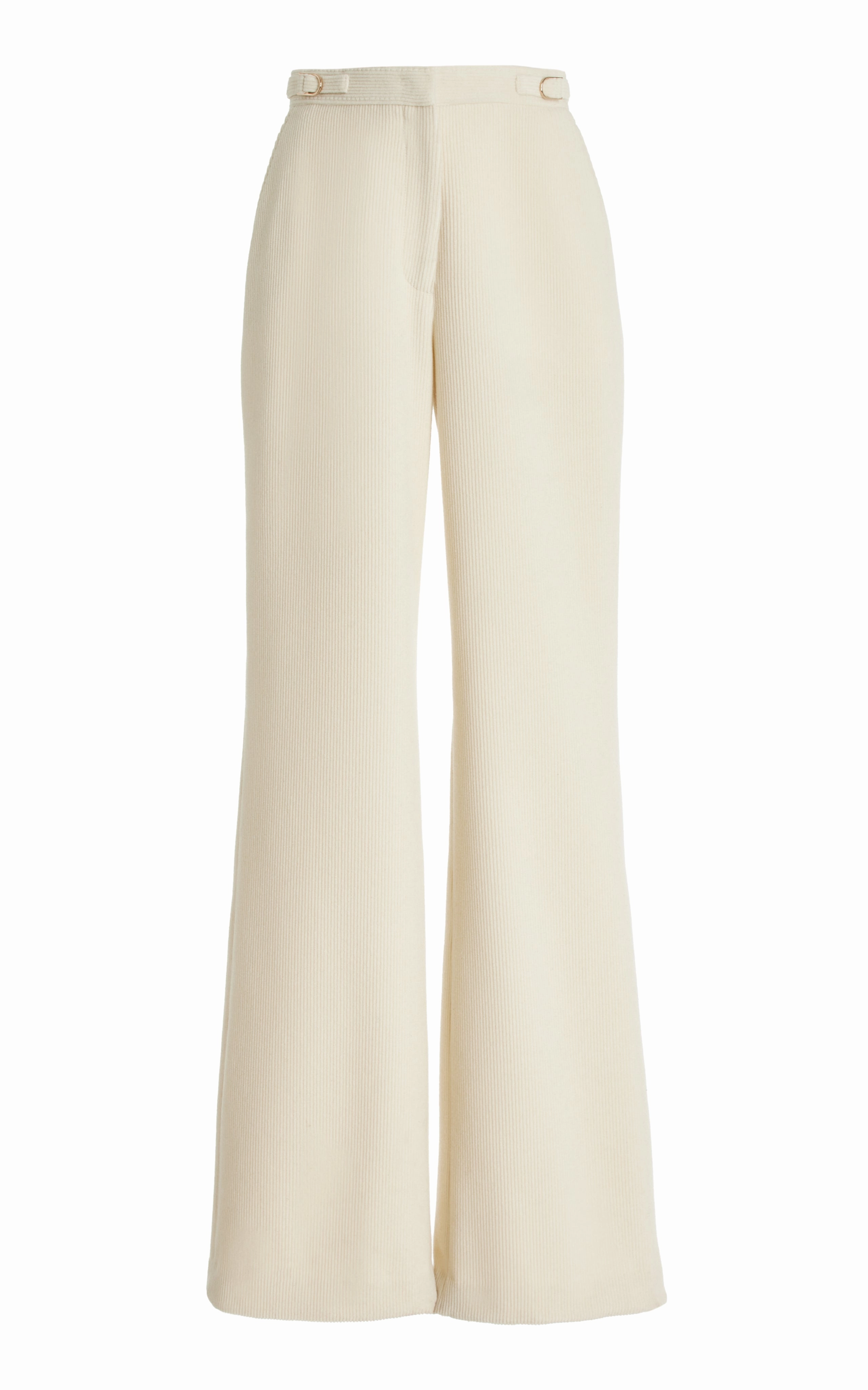 Vesta Pant in Ivory Cashmere Corduroy Layered Comfort Wear