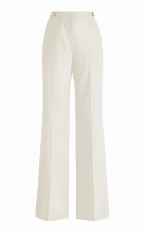 Vesta Pant in Ivory Sportswear Wool Business Ready Fit