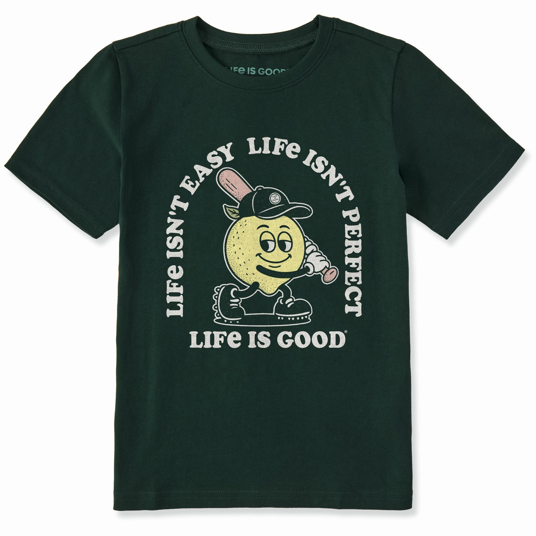Geometric Print Minimalist Layer Kids Life Isn't Easy for a Lemon Short Sleeve Crusher Tee