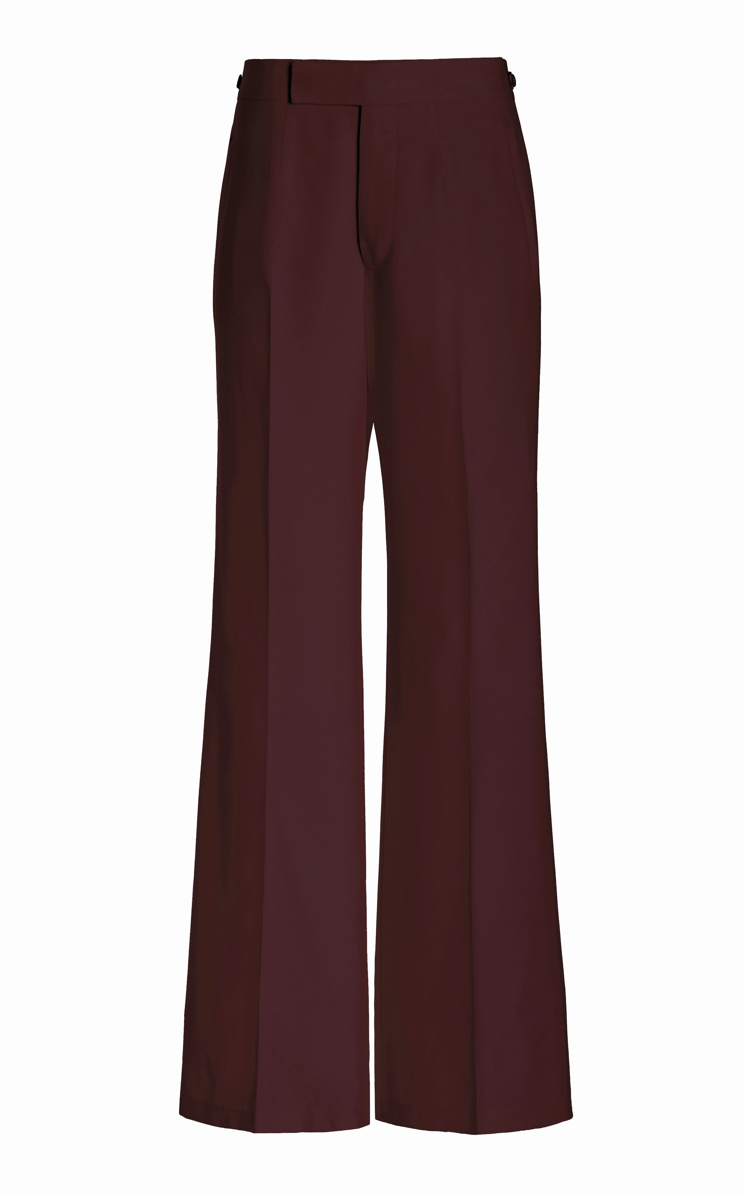 Vista Pant in Deep Bordeaux Virgin Wool Twill Anti Friction Lining