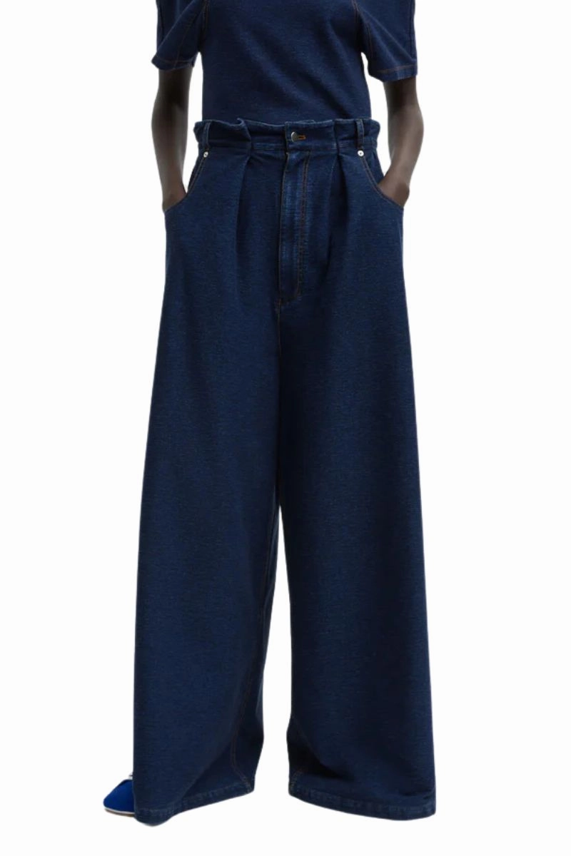 Walker Wide Leg Jean Textured Smart Casual Road Trip Neutral Piece