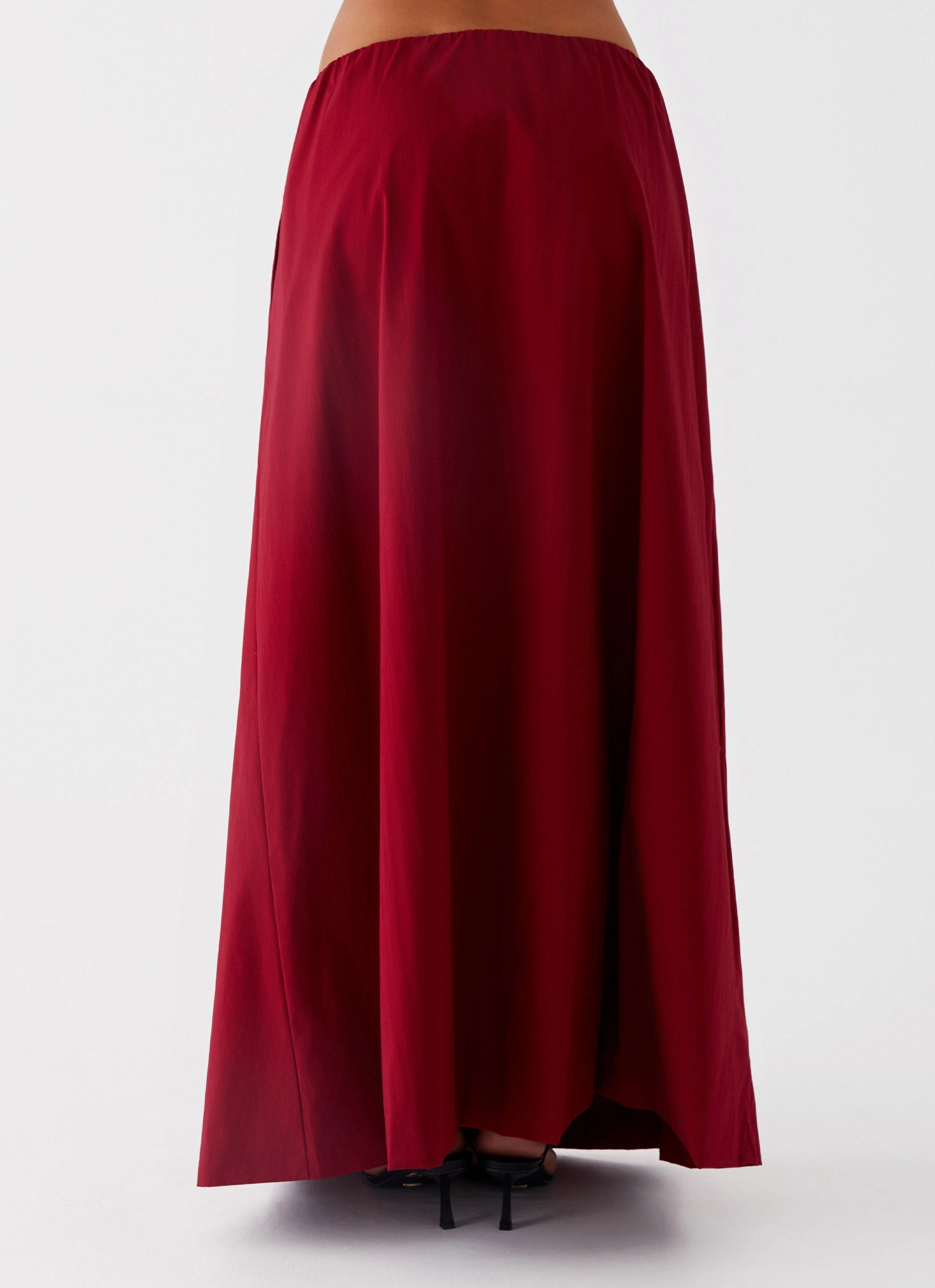 Fresh Vibe Cheryl Maxi Skirt - Cherry Red