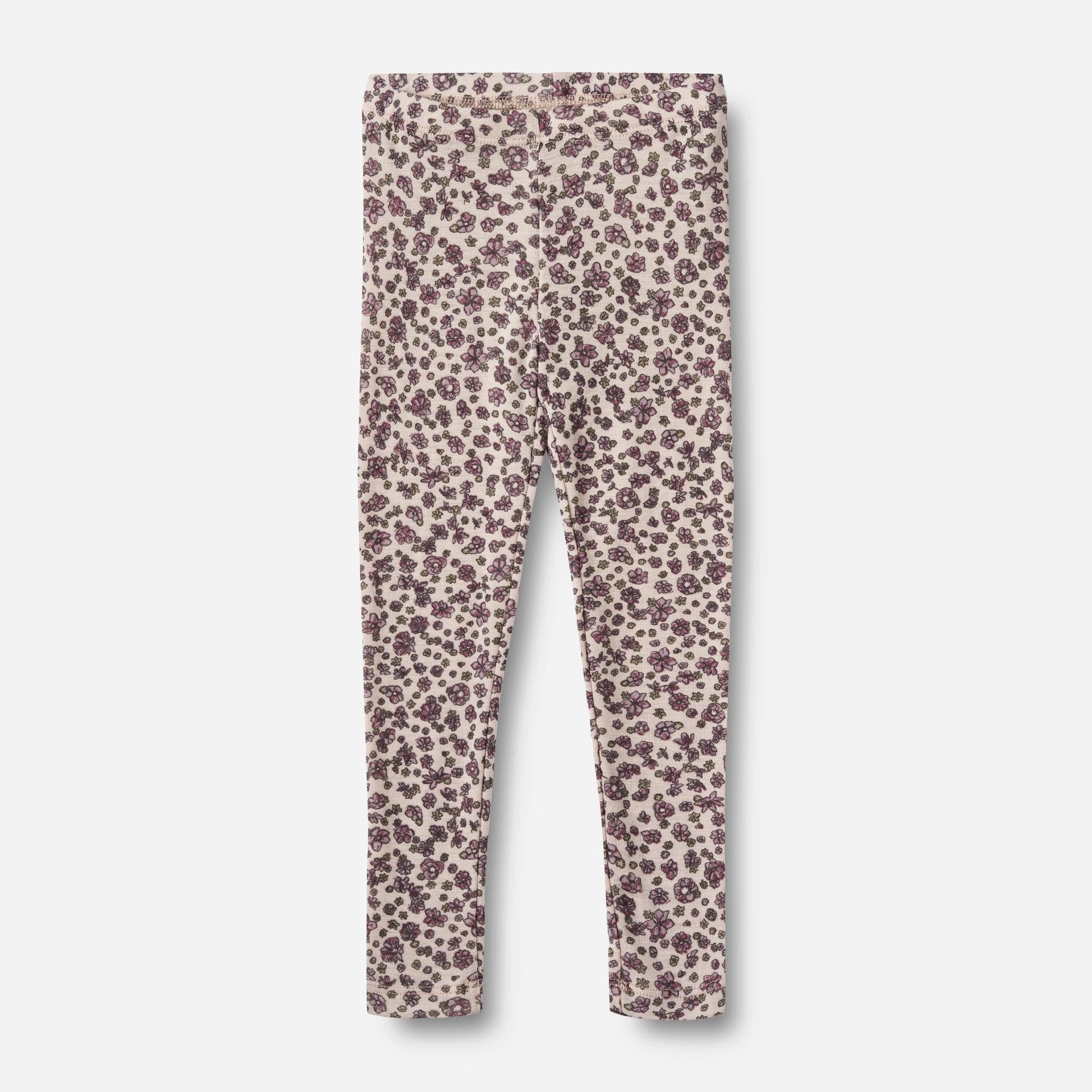 Off Duty Look Wool Leggings Agi - autumn flowers