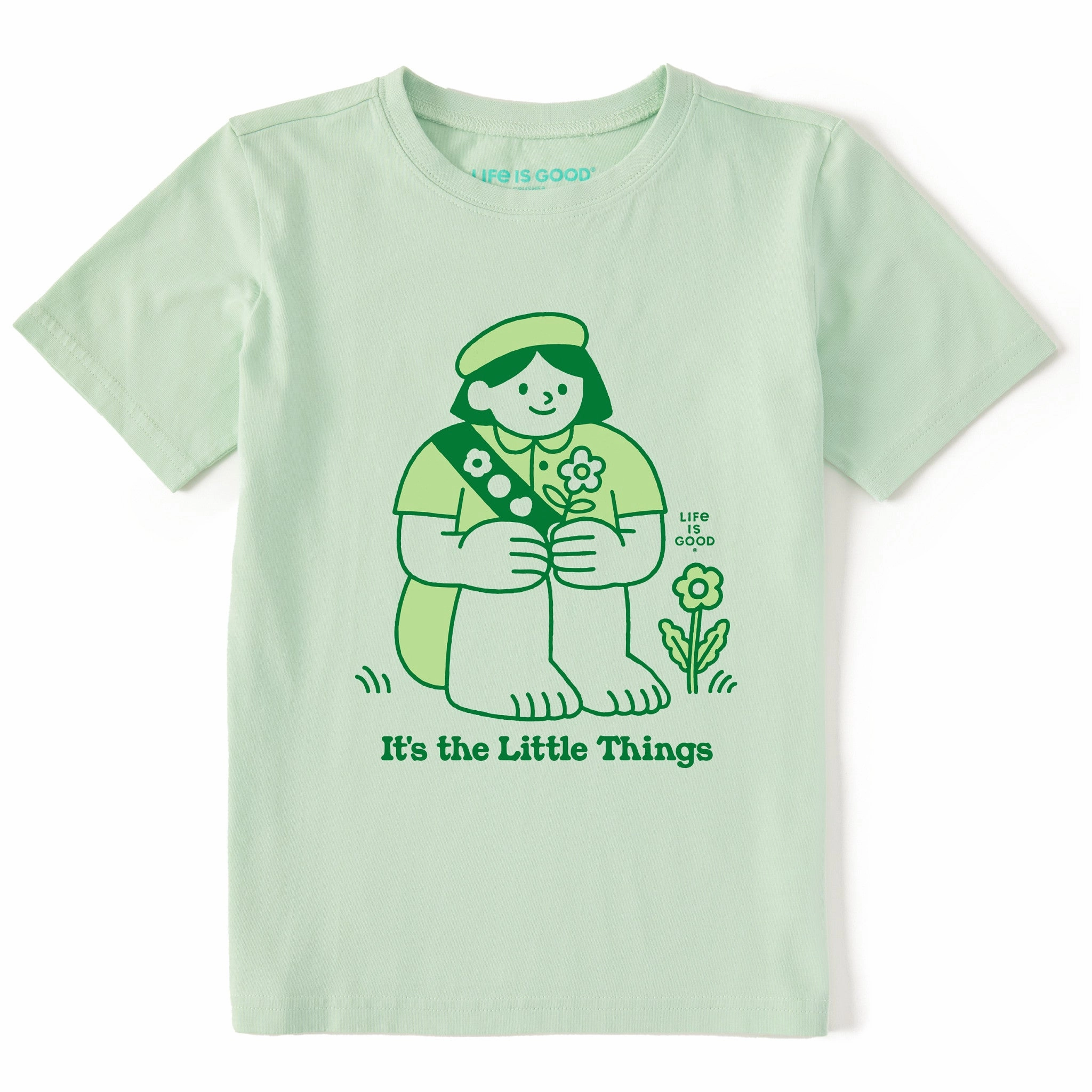 Fashion Forward Playful Vibes Kids It's the Little Things Scout Short Sleeve Crusher Tee