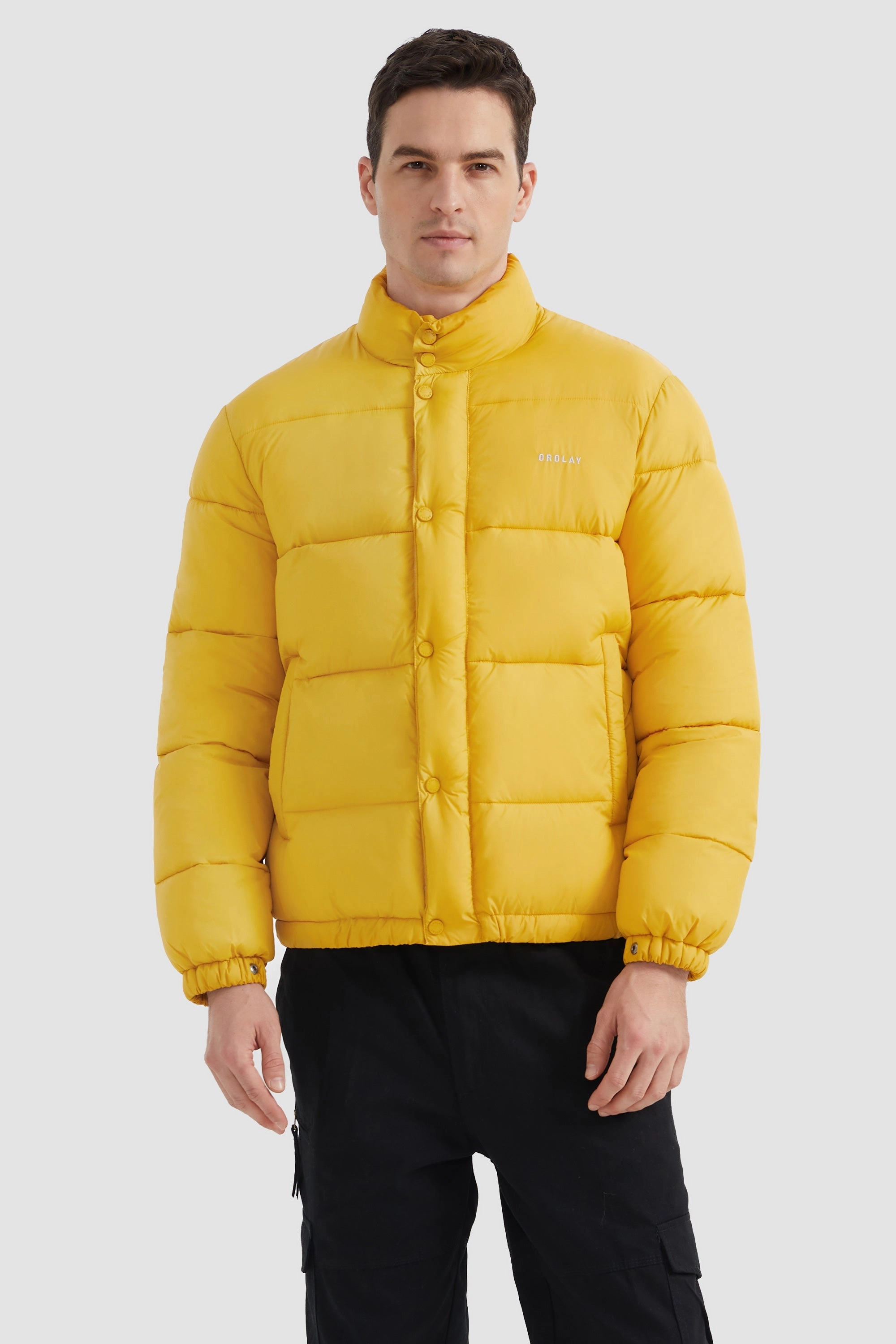 Water Repellent Slant Pocket Thickened Jacket VentilatedBackPanel HighCollarDesign