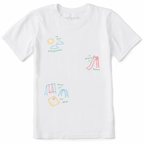 High Density Cotton Kids On the Playground Short Sleeve Crusher Tee